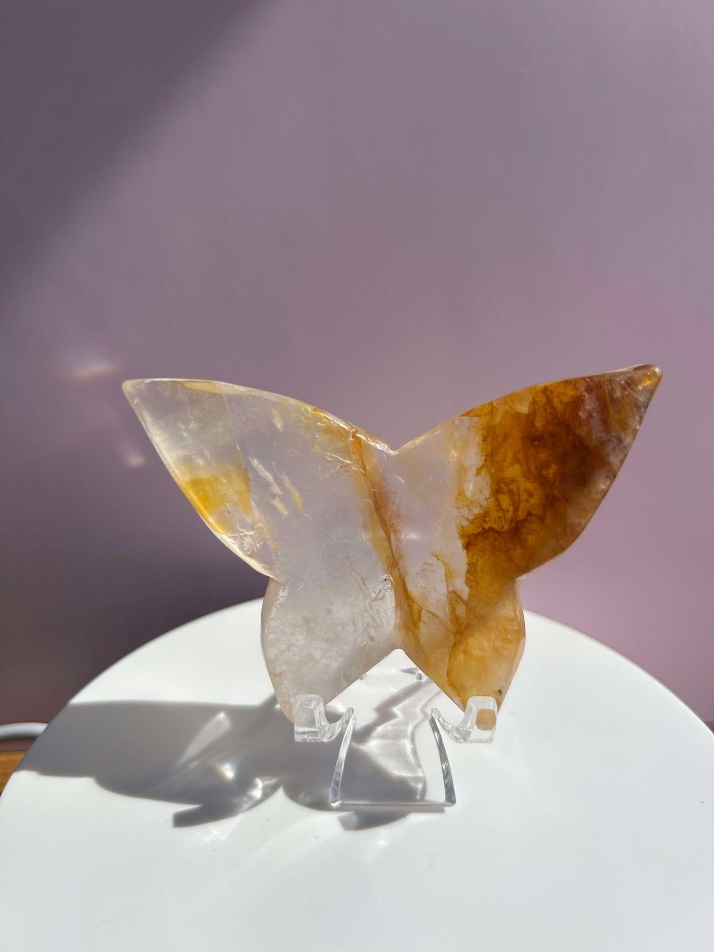 Golden Healer Hand Carved Butterfly for crystal healing, energy balance Conflict managment.