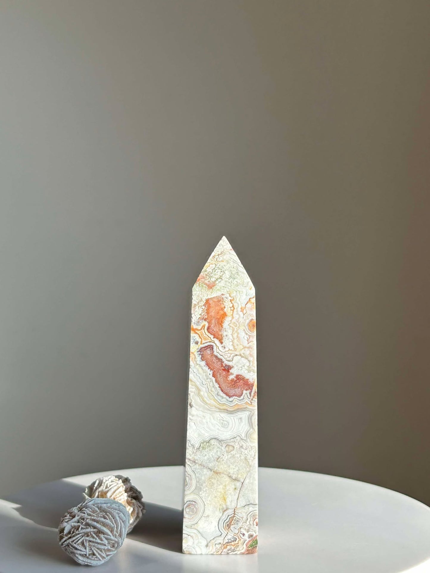 Crazy Agate Tower- Associated with the Sacral Chakra point uplift vibrations, Crystal healing.