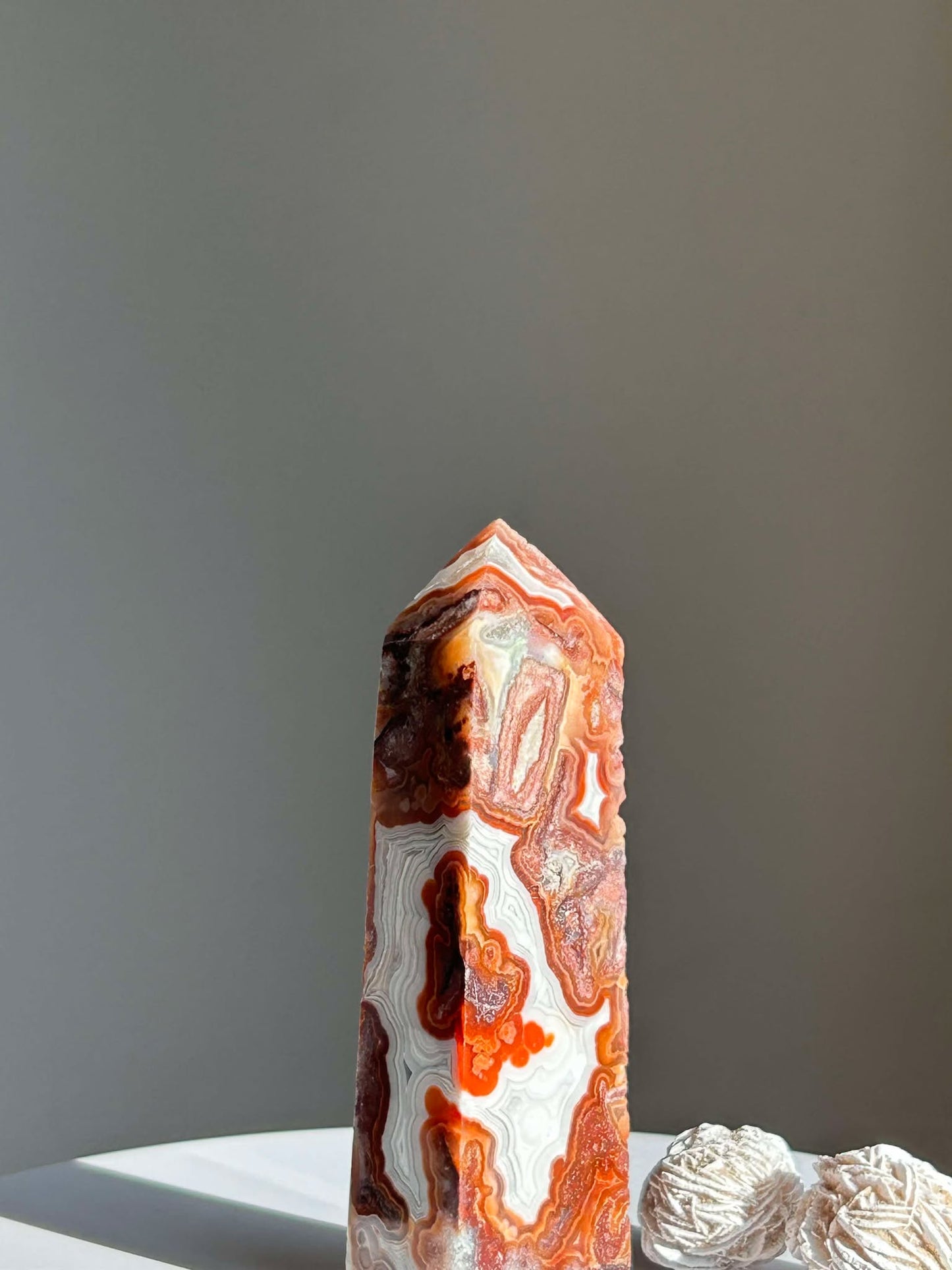 Crazy Agate Tower- Associated with the Sacral Chakra point uplift vibrations, Crystal healing.