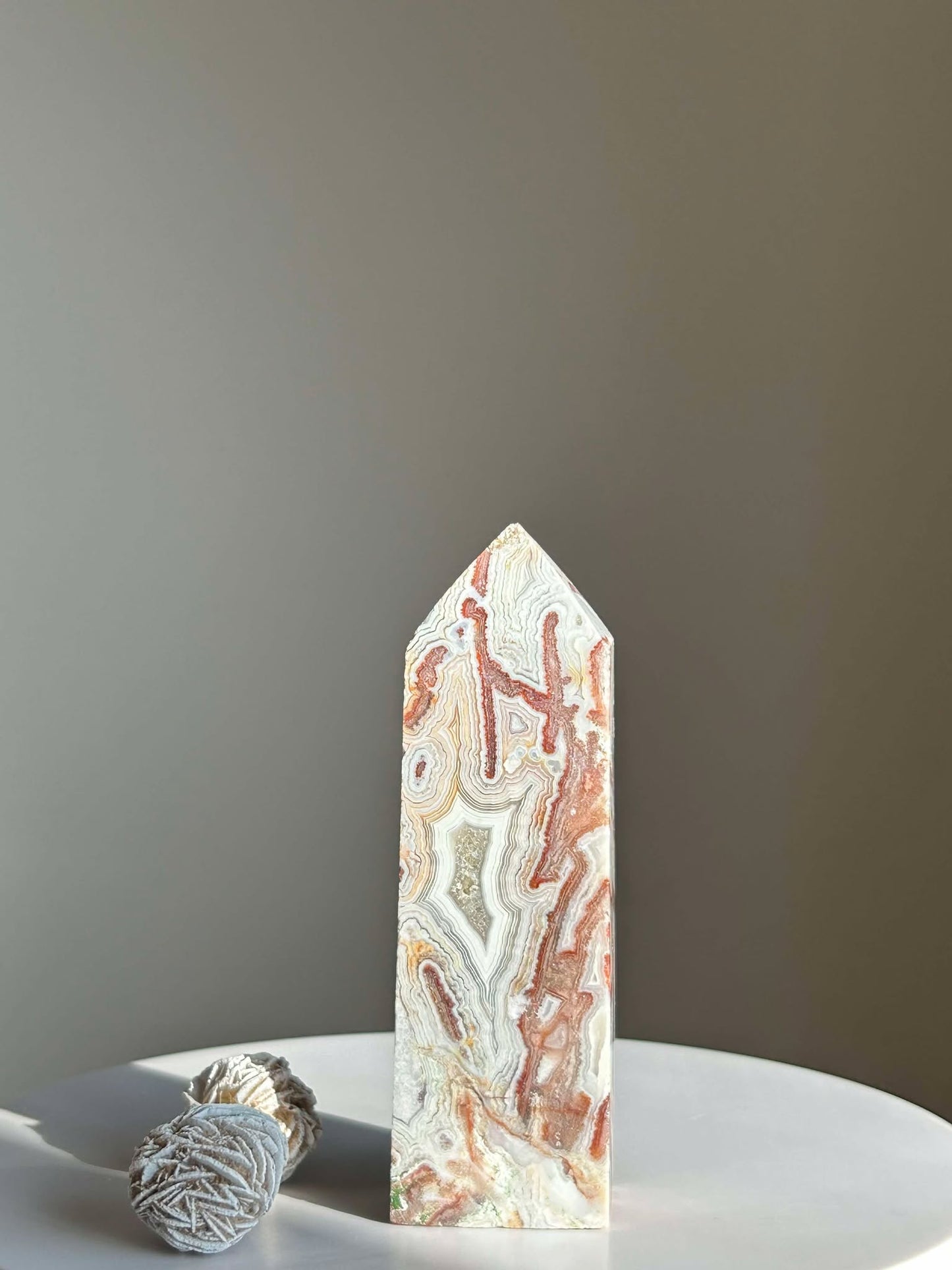 Crazy Agate Tower- Associated with the Sacral Chakra point uplift vibrations, Crystal healing.