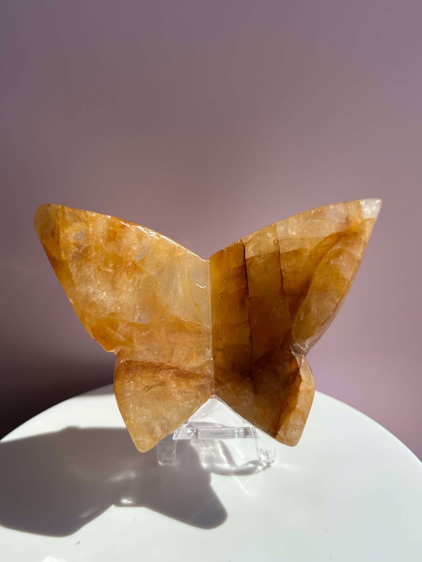 Golden Healer Hand Carved Butterfly for crystal healing, energy balance Conflict managment.