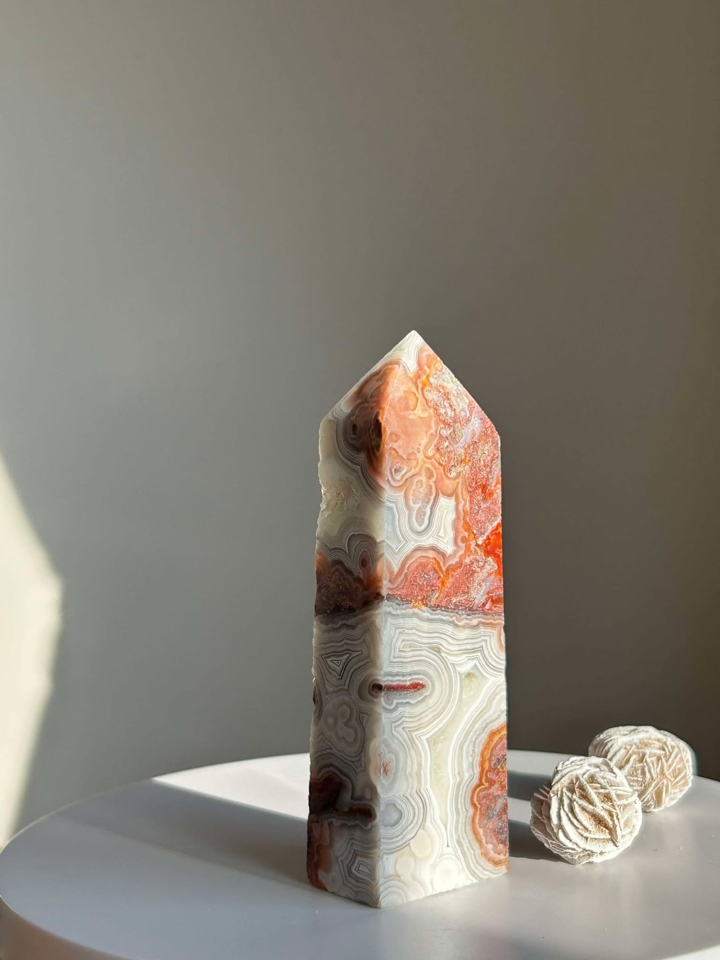 Crazy Agate Tower- Associated with the Sacral Chakra point uplift vibrations, Crystal healing.