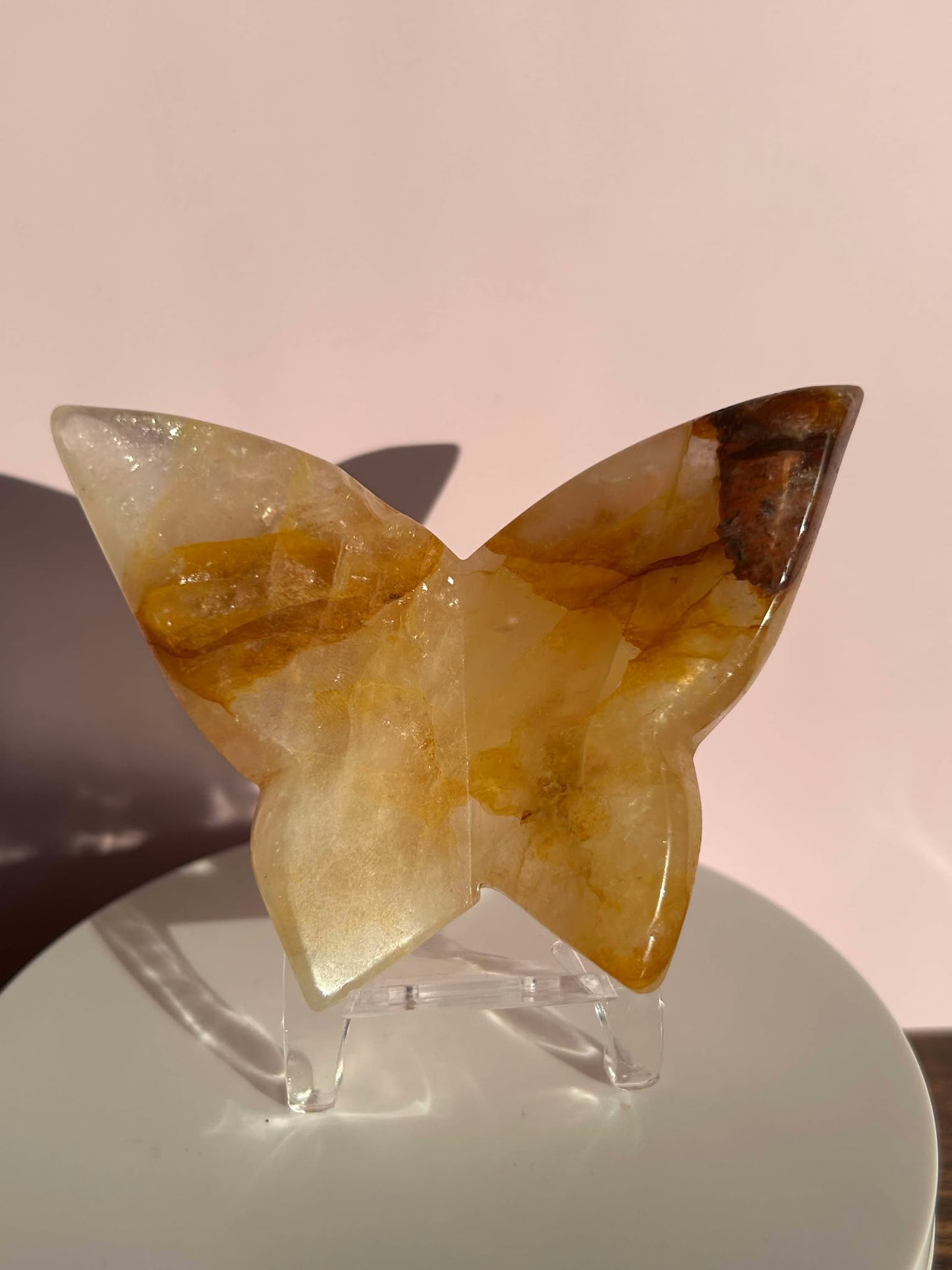 Golden Healer Hand Carved Butterfly for crystal healing, energy balance Conflict managment.