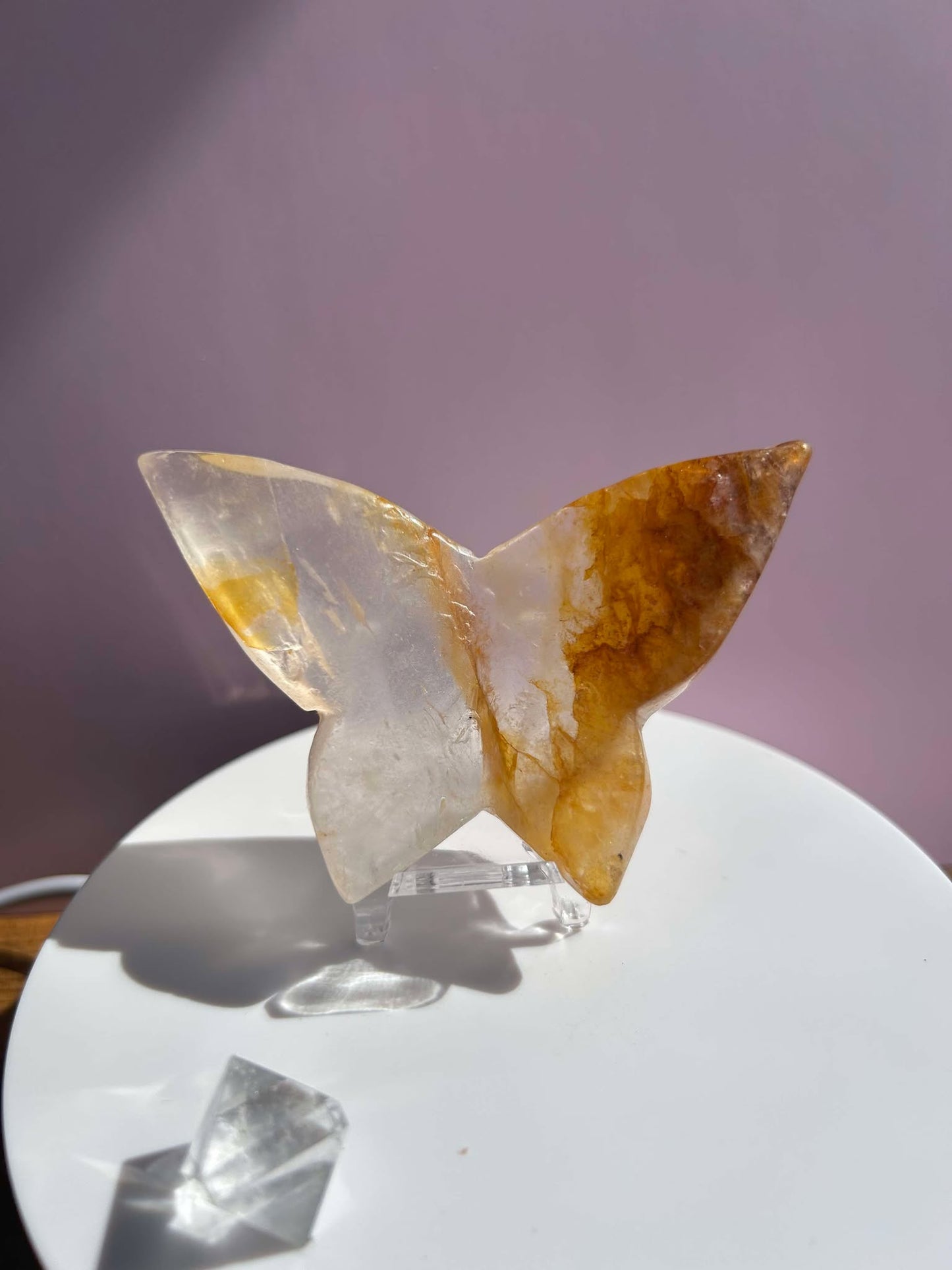 Golden Healer Hand Carved Butterfly for crystal healing, energy balance Conflict managment.