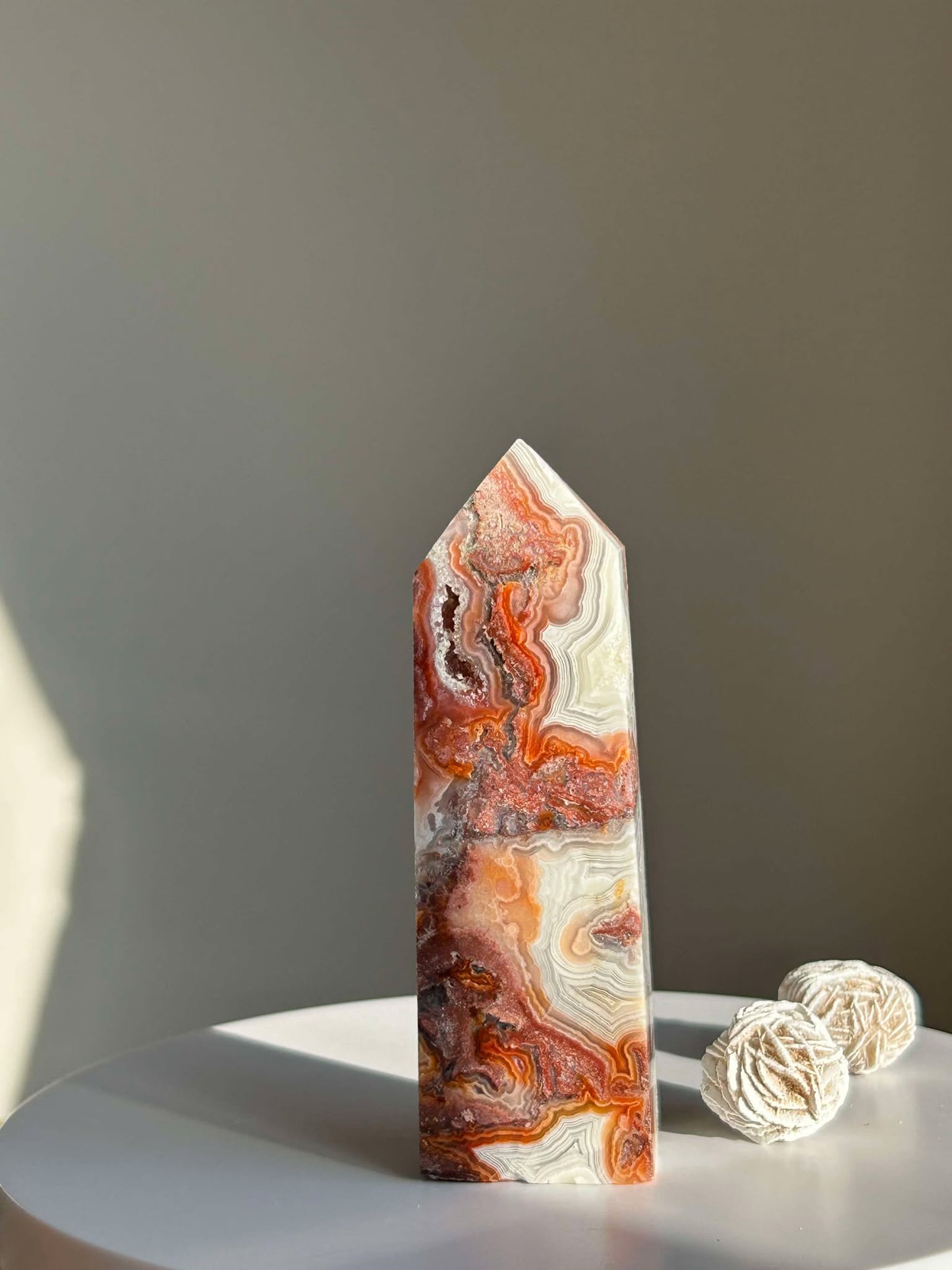 Crazy Agate Tower- Associated with the Sacral Chakra point uplift vibrations, Crystal healing.