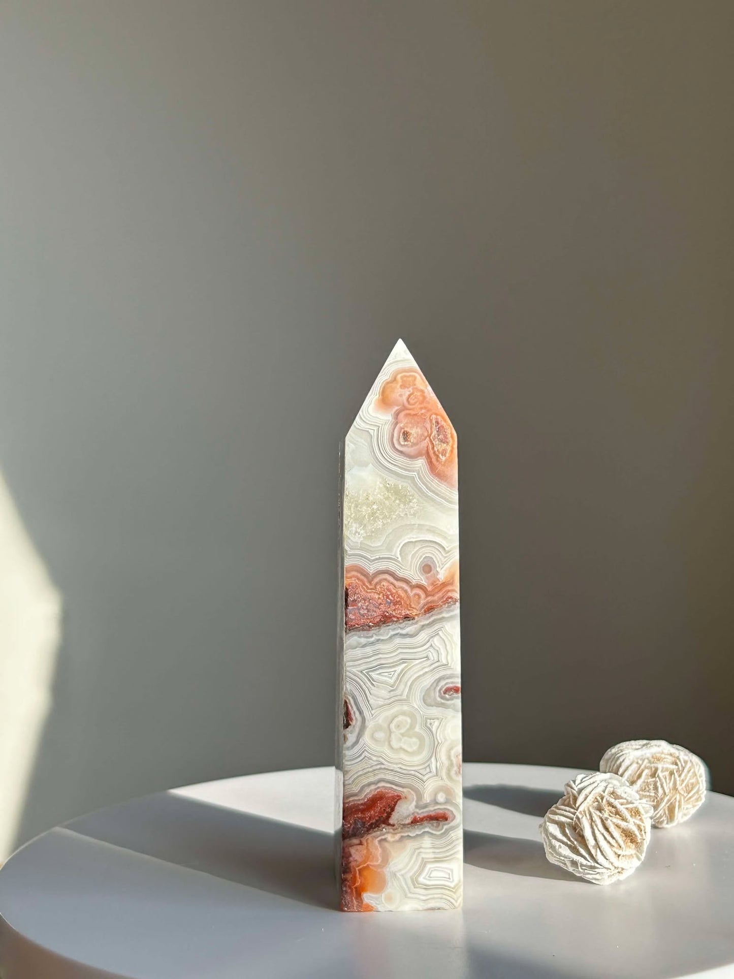 Crazy Agate Tower- Associated with the Sacral Chakra point uplift vibrations, Crystal healing.