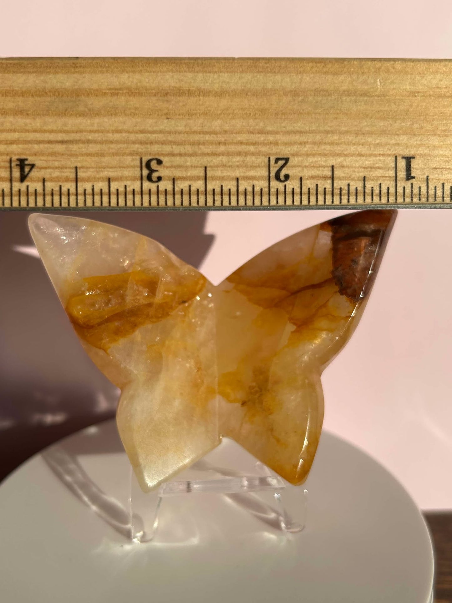 Golden Healer Hand Carved Butterfly for crystal healing, energy balance Conflict managment.