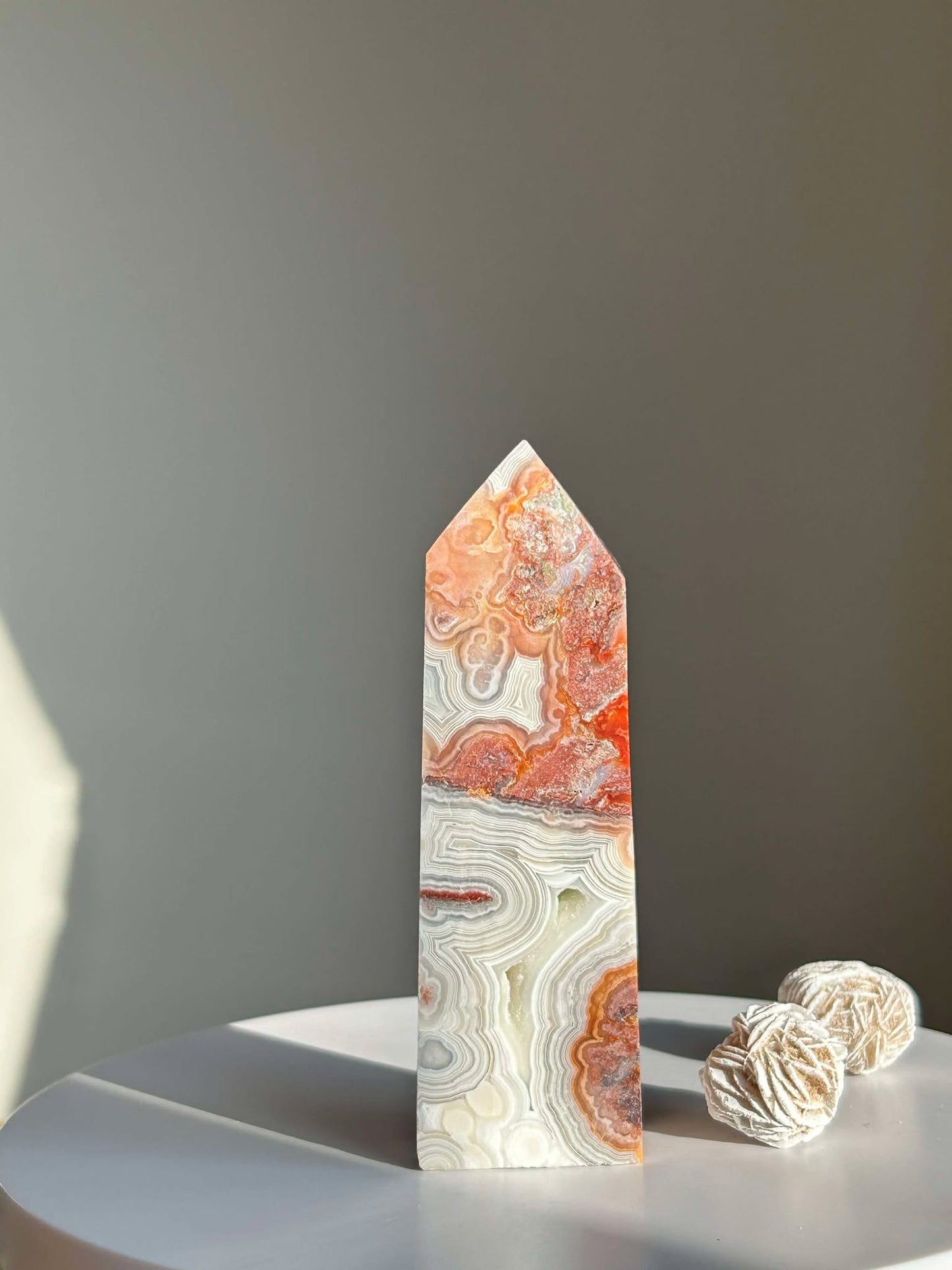 Crazy Agate Tower- Associated with the Sacral Chakra point uplift vibrations, Crystal healing.