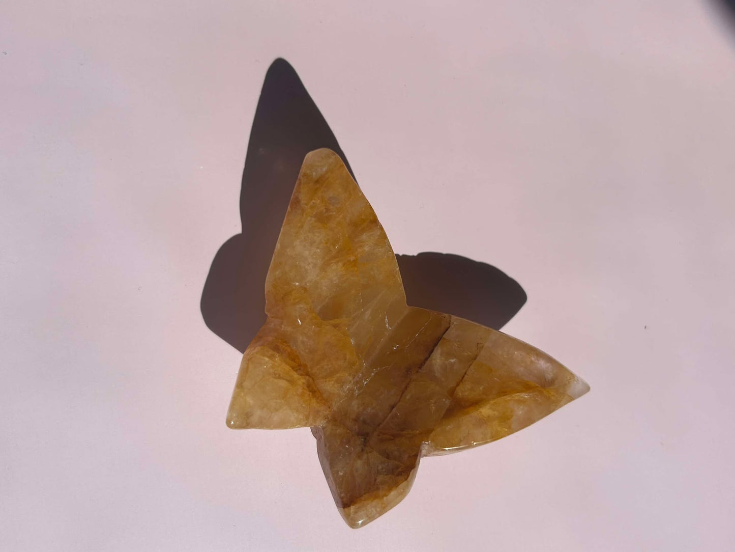Golden Healer Hand Carved Butterfly for crystal healing, energy balance Conflict managment.