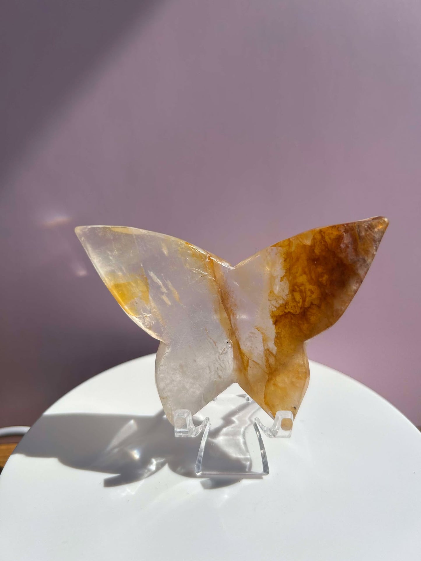 Golden Healer Hand Carved Butterfly for crystal healing, energy balance Conflict managment.