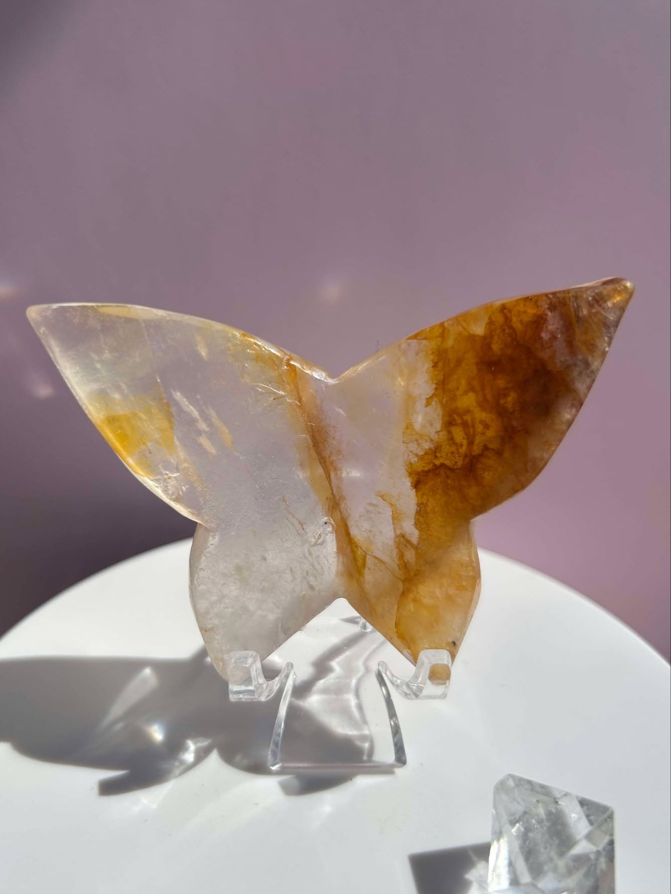 Golden Healer Hand Carved Butterfly for crystal healing, energy balance Conflict managment.