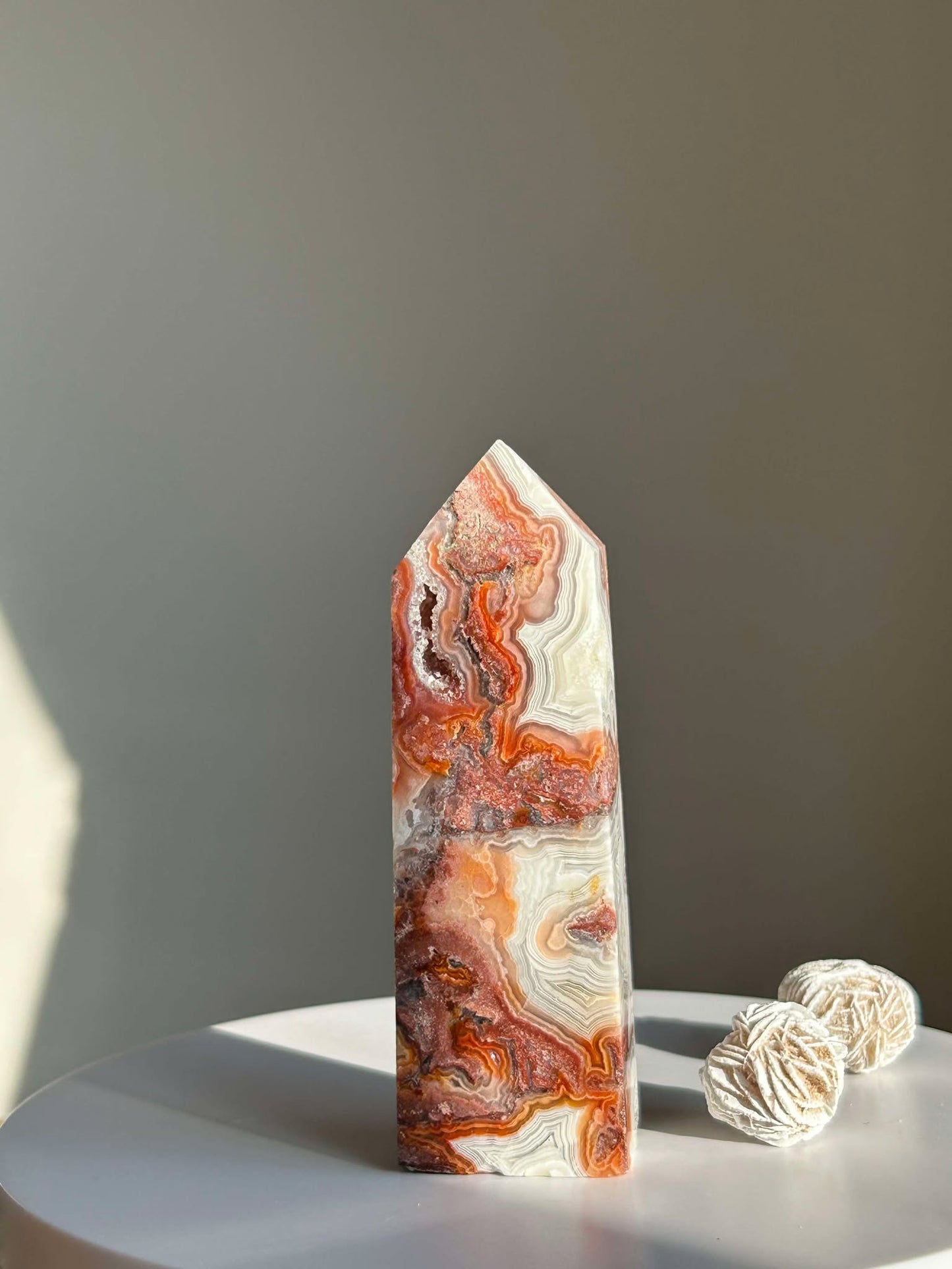 Crazy Agate Tower- Associated with the Sacral Chakra point uplift vibrations, Crystal healing.