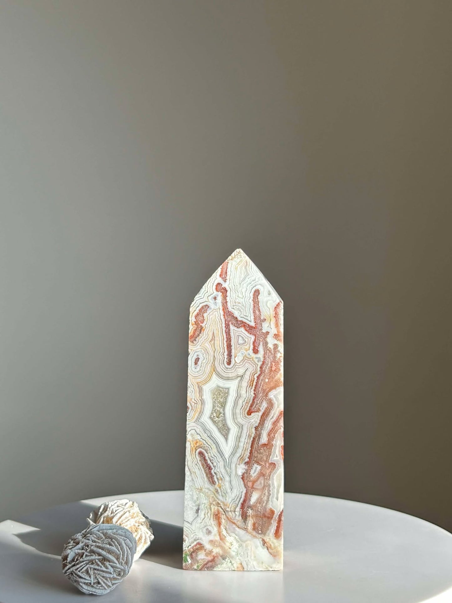Crazy Agate Tower- Associated with the Sacral Chakra point uplift vibrations, Crystal healing.