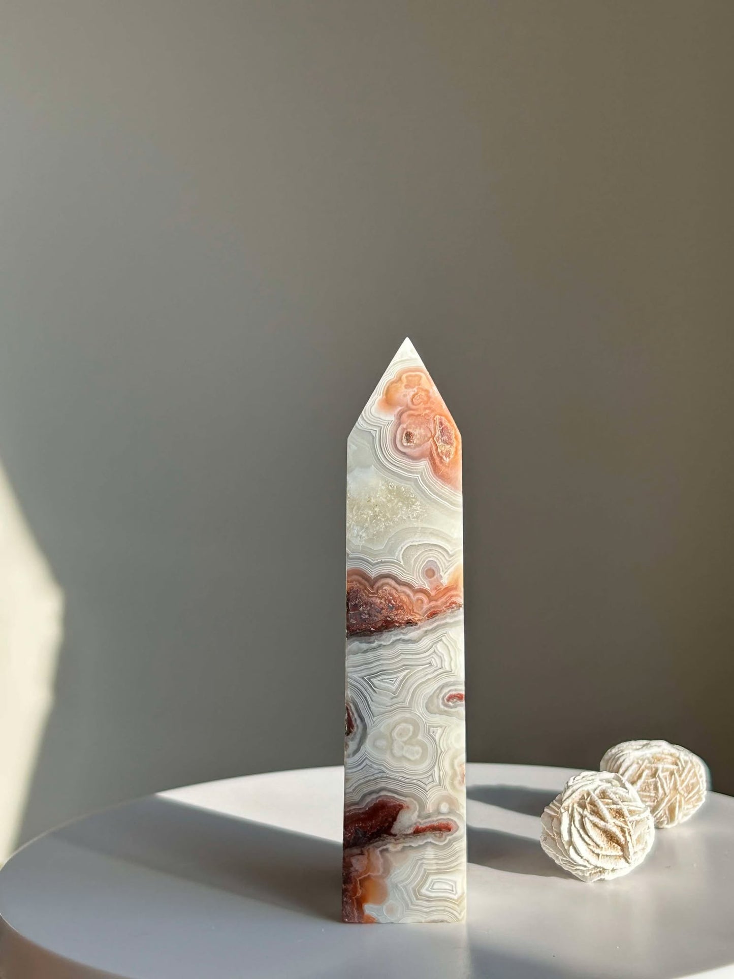 Crazy Agate Tower- Associated with the Sacral Chakra point uplift vibrations, Crystal healing.