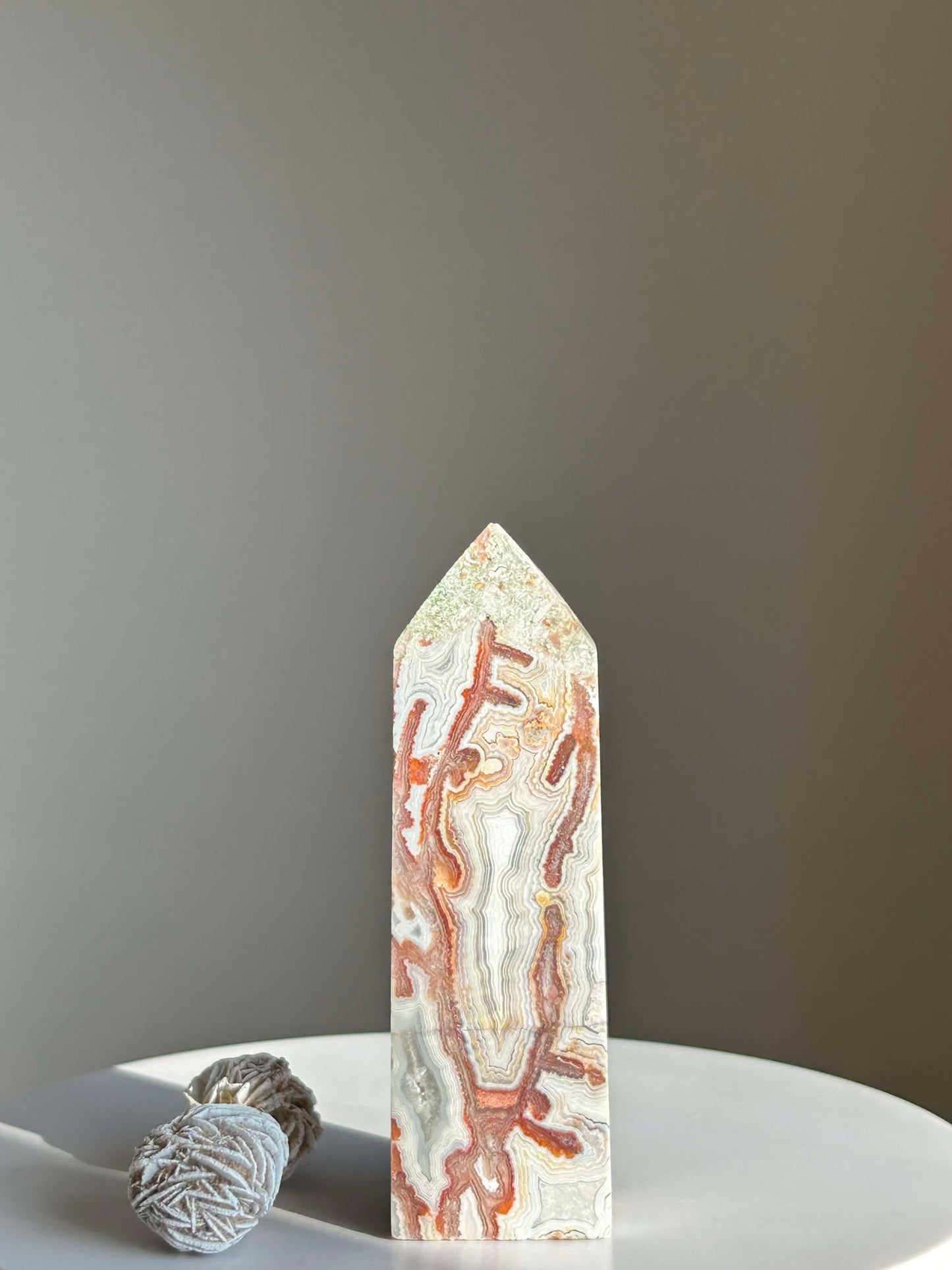 Crazy Agate Tower- Associated with the Sacral Chakra point uplift vibrations, Crystal healing.