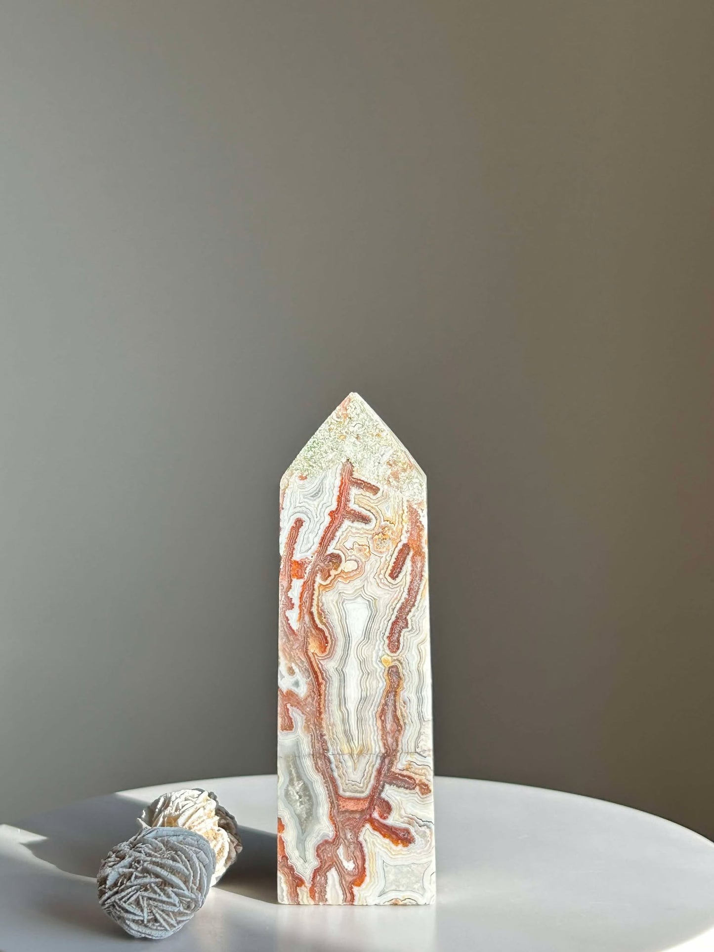 Crazy Agate Tower- Associated with the Sacral Chakra point uplift vibrations, Crystal healing.