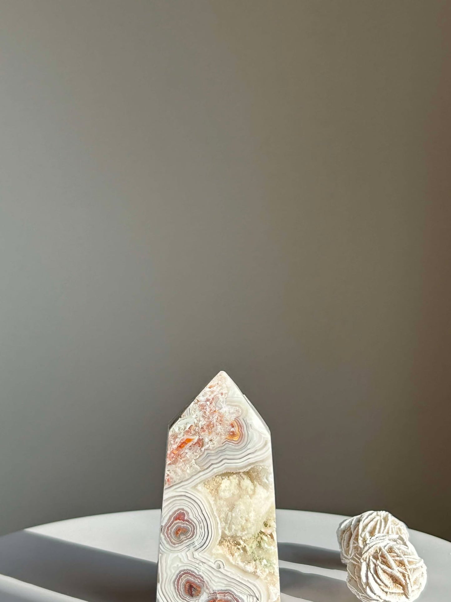 Crazy Agate Tower- Associated with the Sacral Chakra point uplift vibrations, Crystal healing.