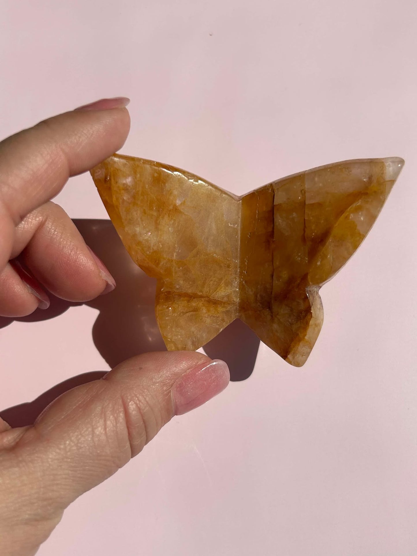 Golden Healer Hand Carved Butterfly for crystal healing, energy balance Conflict managment.