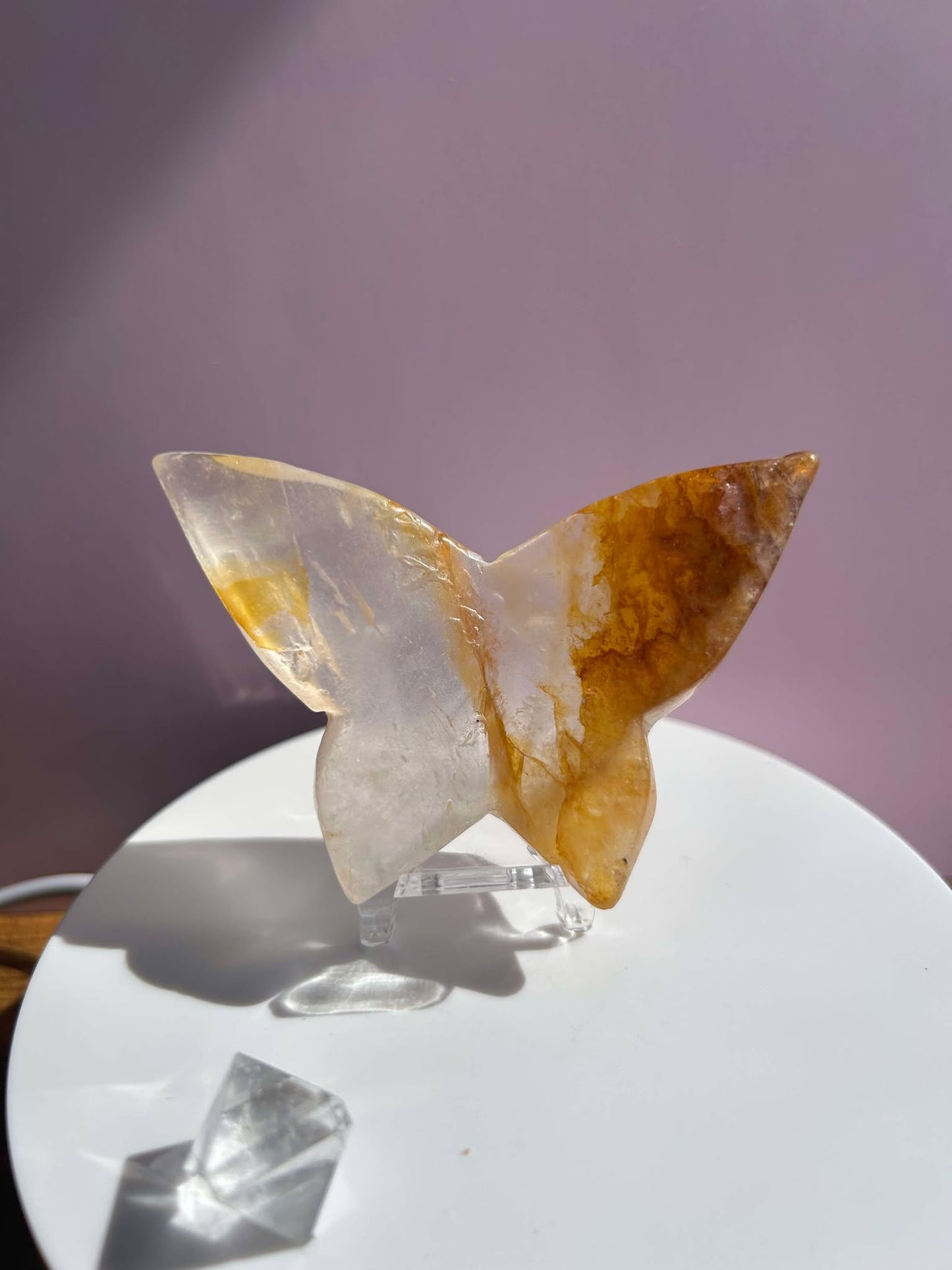 Golden Healer Hand Carved Butterfly for crystal healing, energy balance Conflict managment.