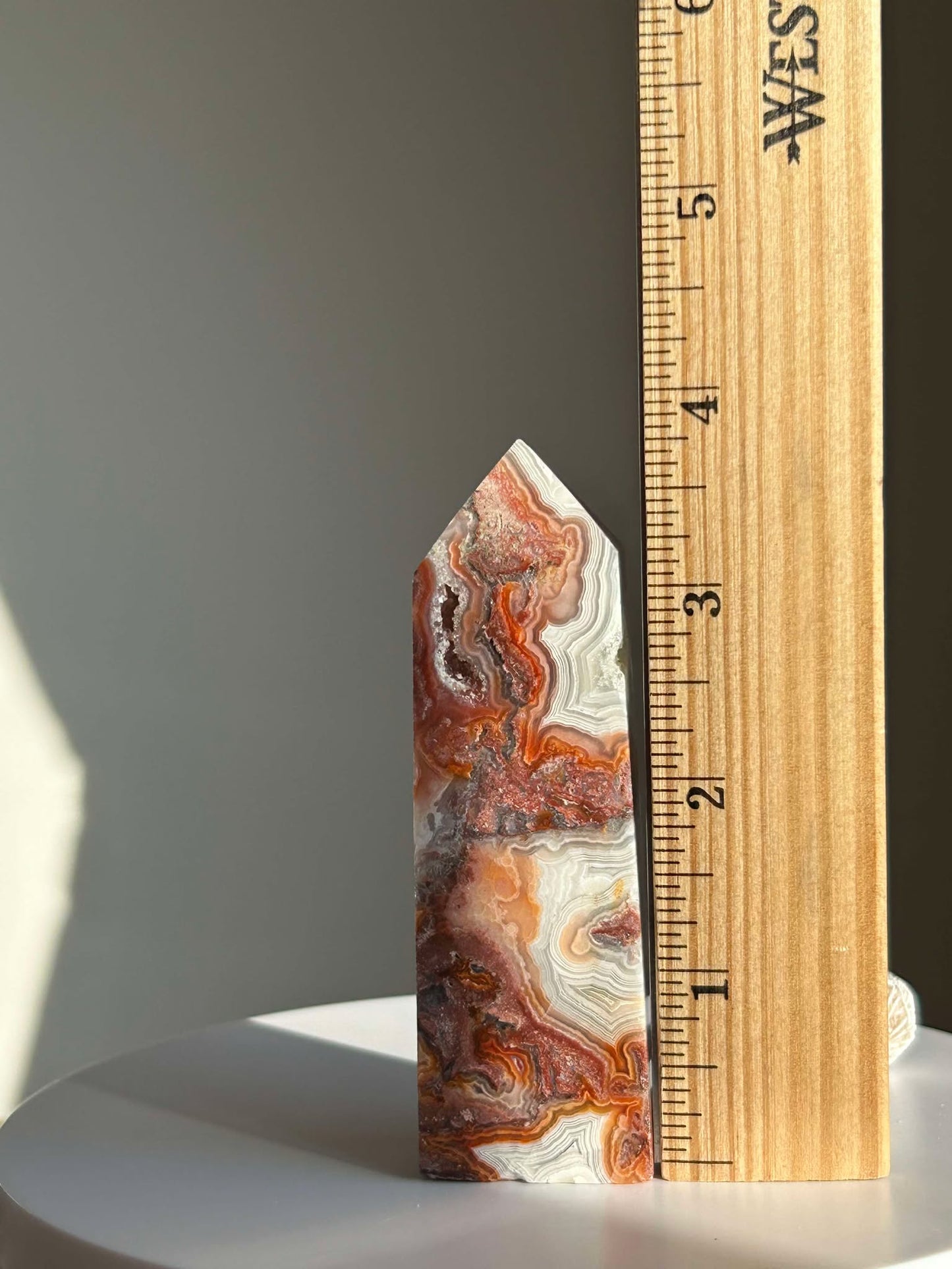 Crazy Agate Tower- Associated with the Sacral Chakra point uplift vibrations, Crystal healing.