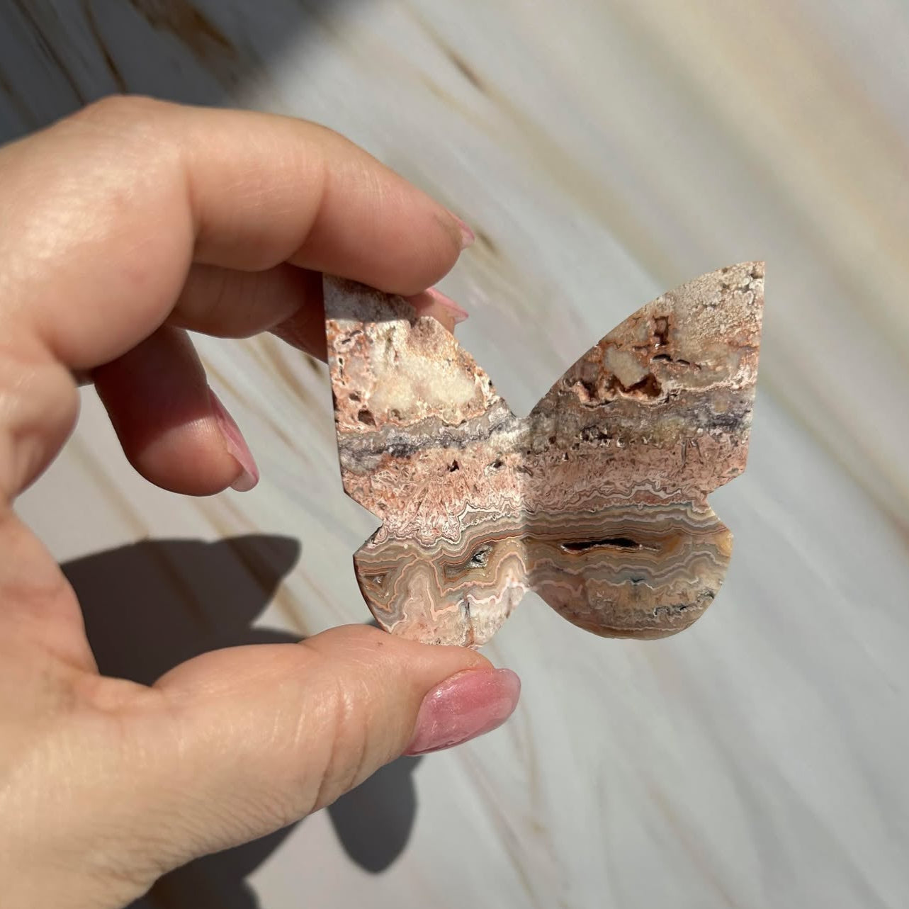 Crazy Agate Butterfly -For Trasformation, crystals healing and energy balancing.