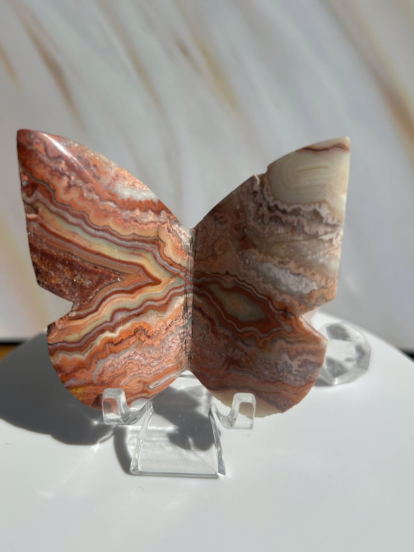 Crazy Agate Butterfly -For Trasformation, crystals healing and energy balancing.