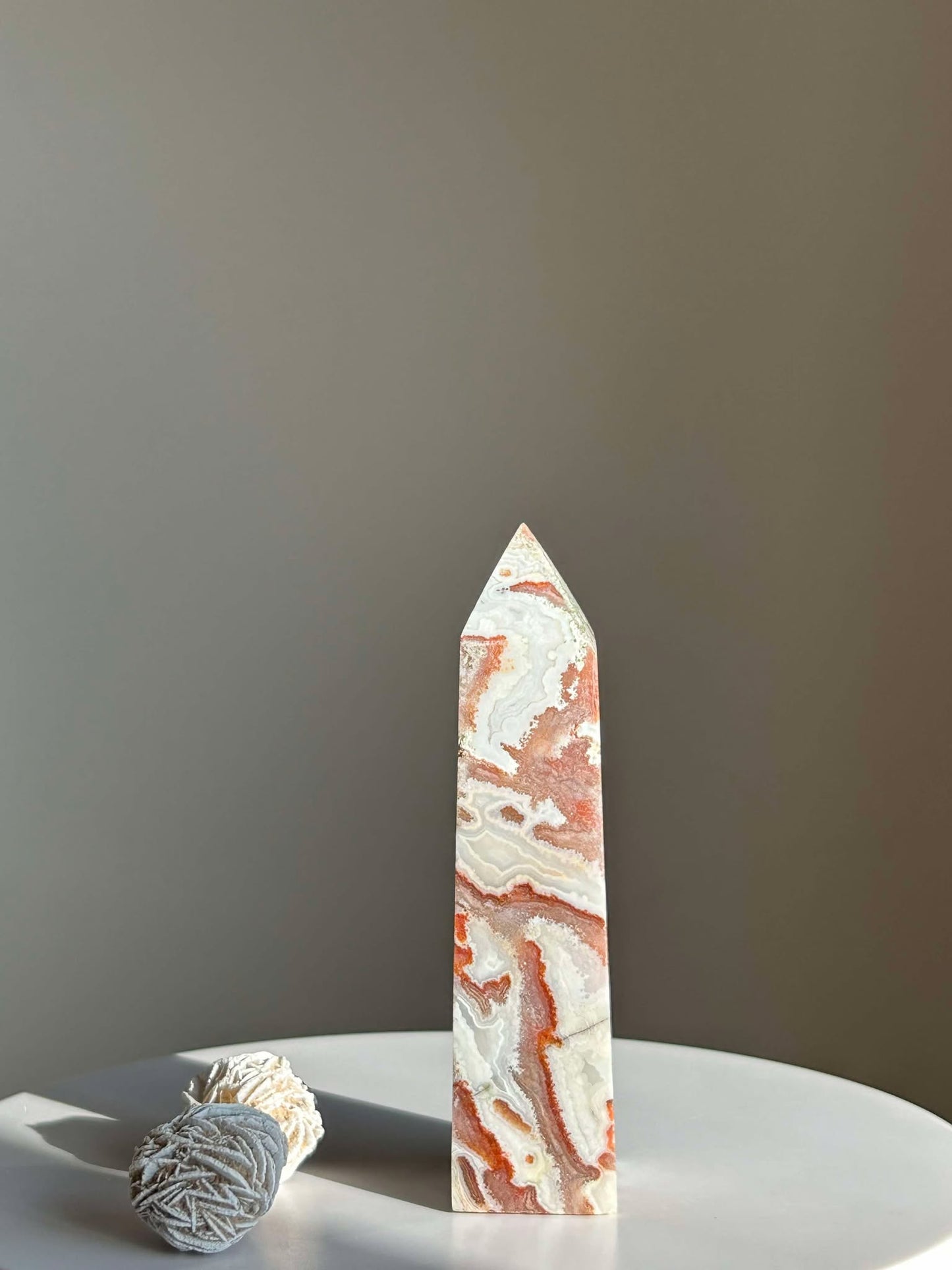 Crazy Agate Tower- Associated with the Sacral Chakra point uplift vibrations, Crystal healing.