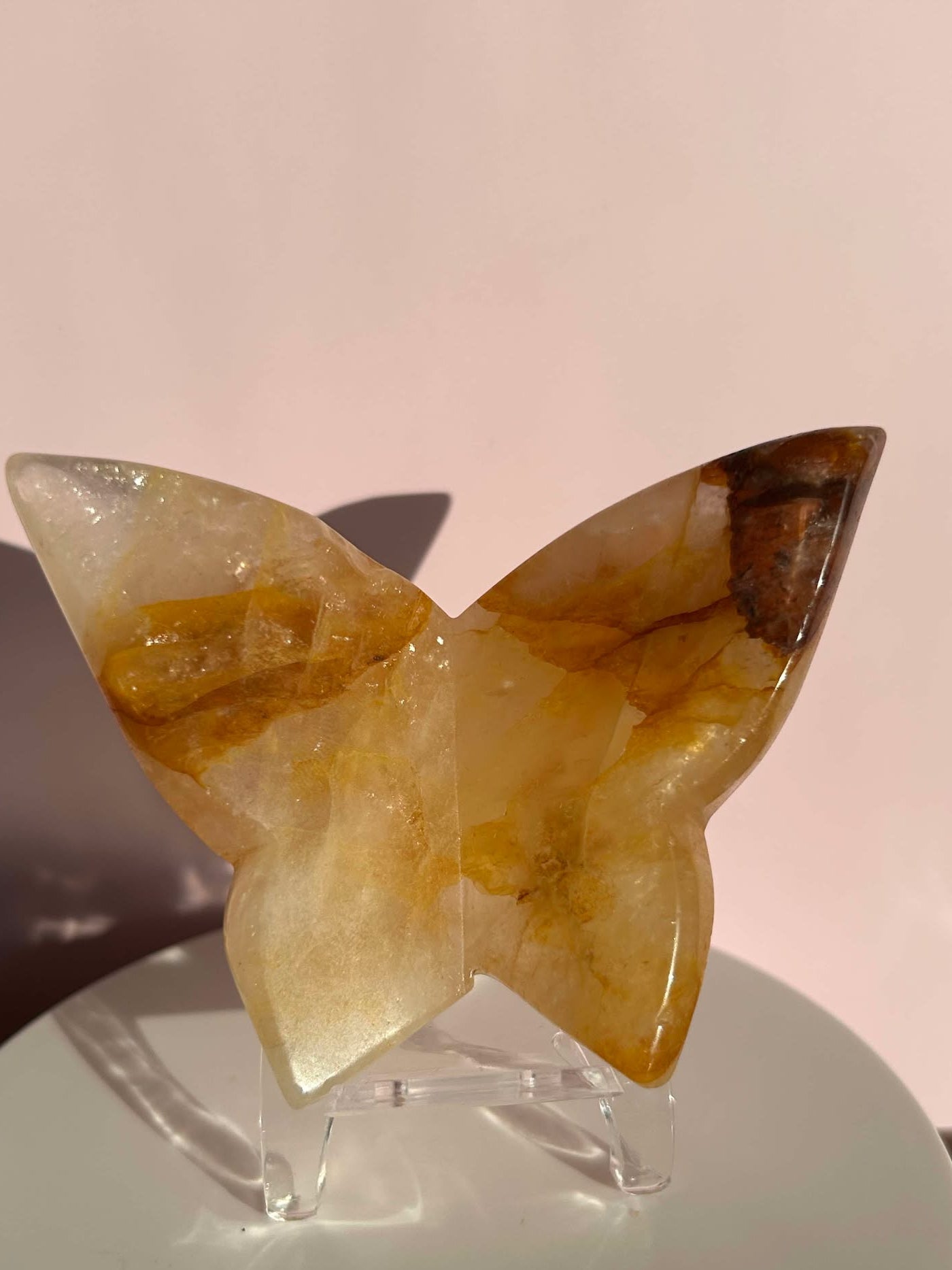 Golden Healer Hand Carved Butterfly for crystal healing, energy balance Conflict managment.