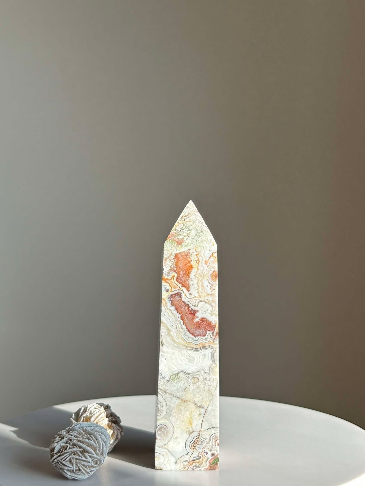 Crazy Agate Tower- Associated with the Sacral Chakra point uplift vibrations, Crystal healing.