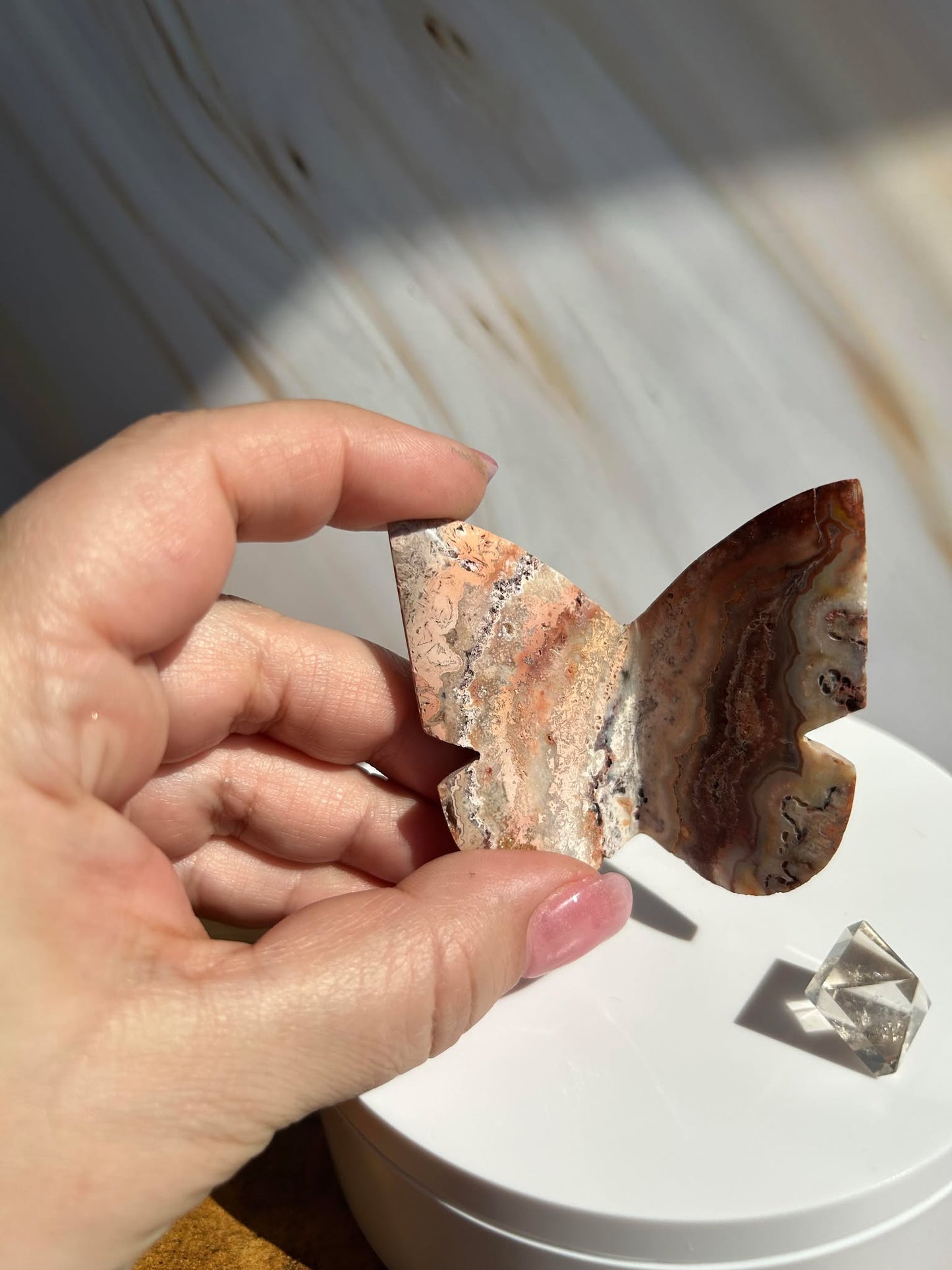 Crazy Agate Butterfly -For Trasformation, crystals healing and energy balancing.