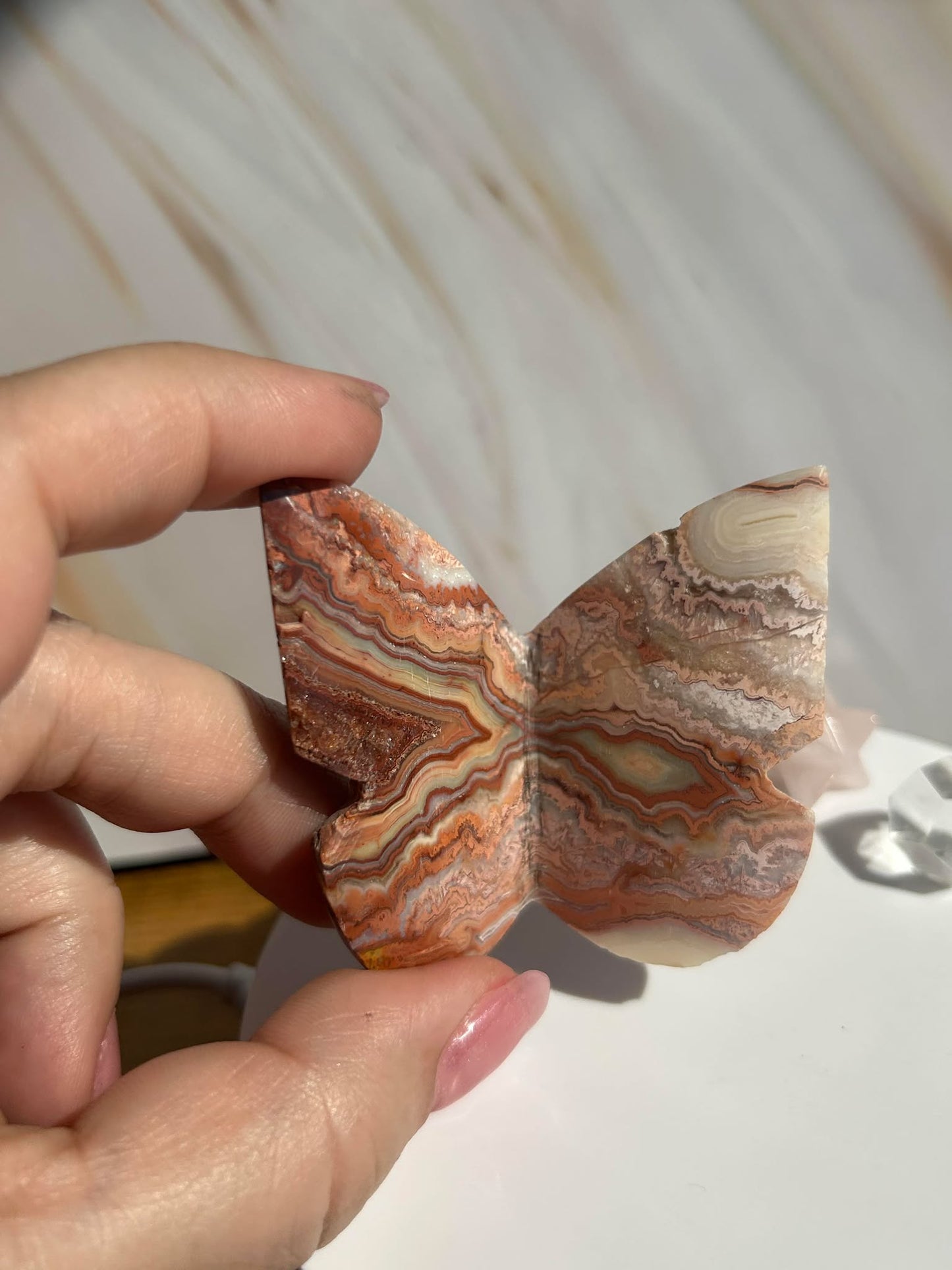 Crazy Agate Butterfly -For Trasformation, crystals healing and energy balancing.