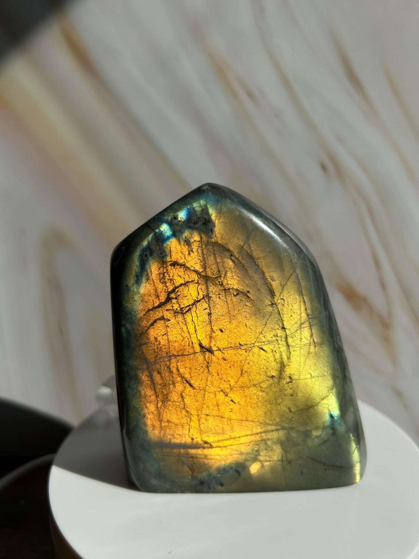 Flashy Labradorite Free form for Enhance intuition, self discovery.