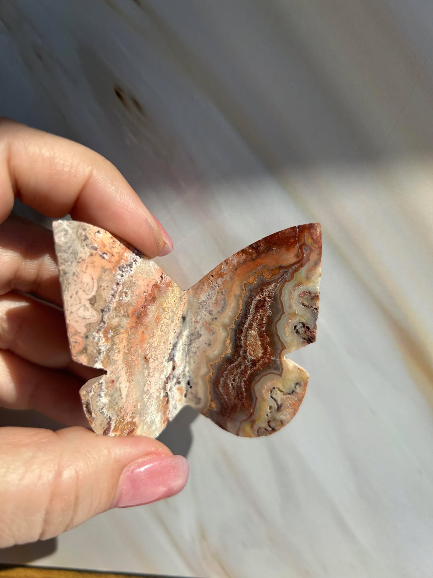 Crazy Agate Butterfly -For Trasformation, crystals healing and energy balancing.