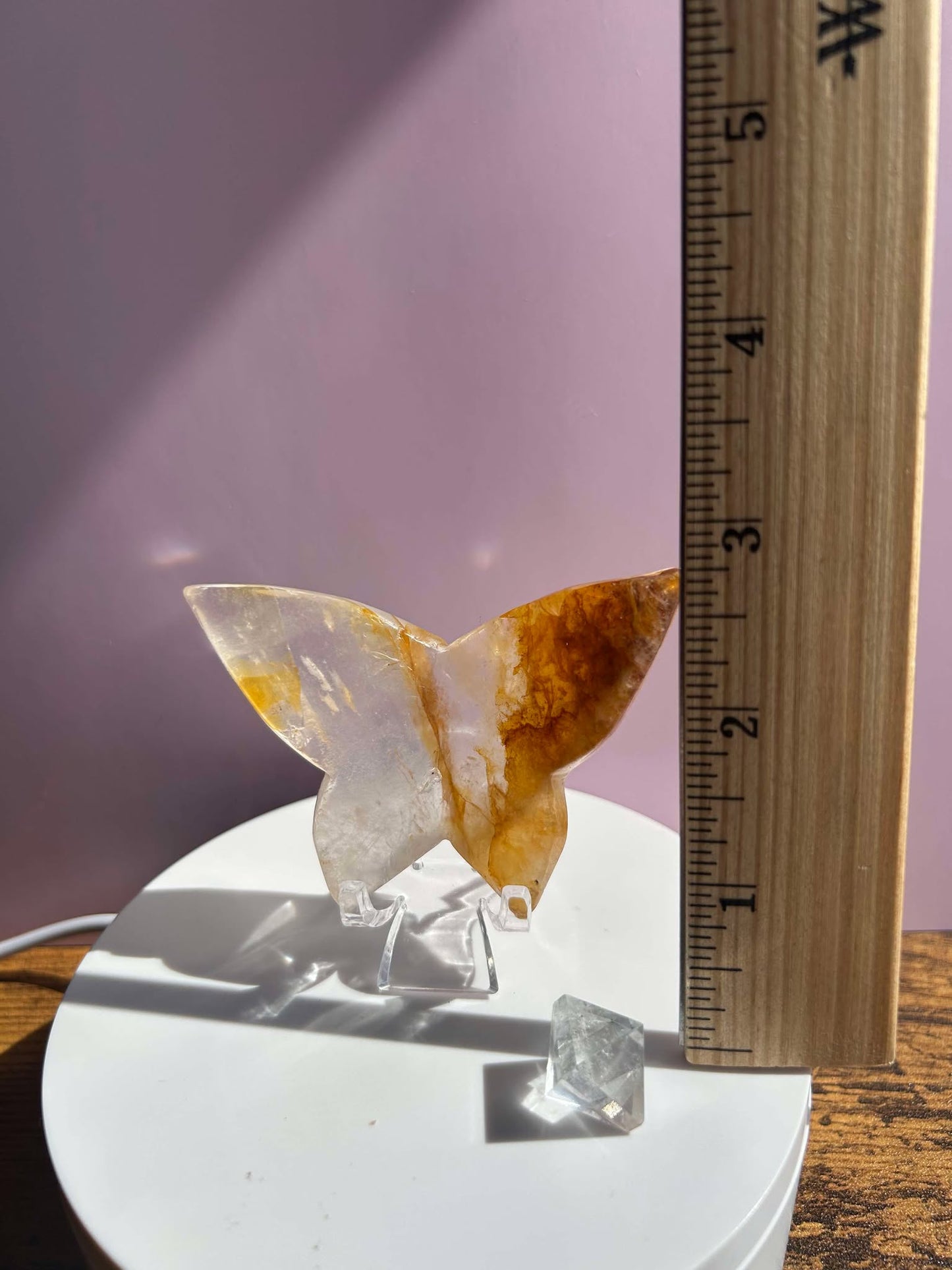 Golden Healer Hand Carved Butterfly for crystal healing, energy balance Conflict managment.