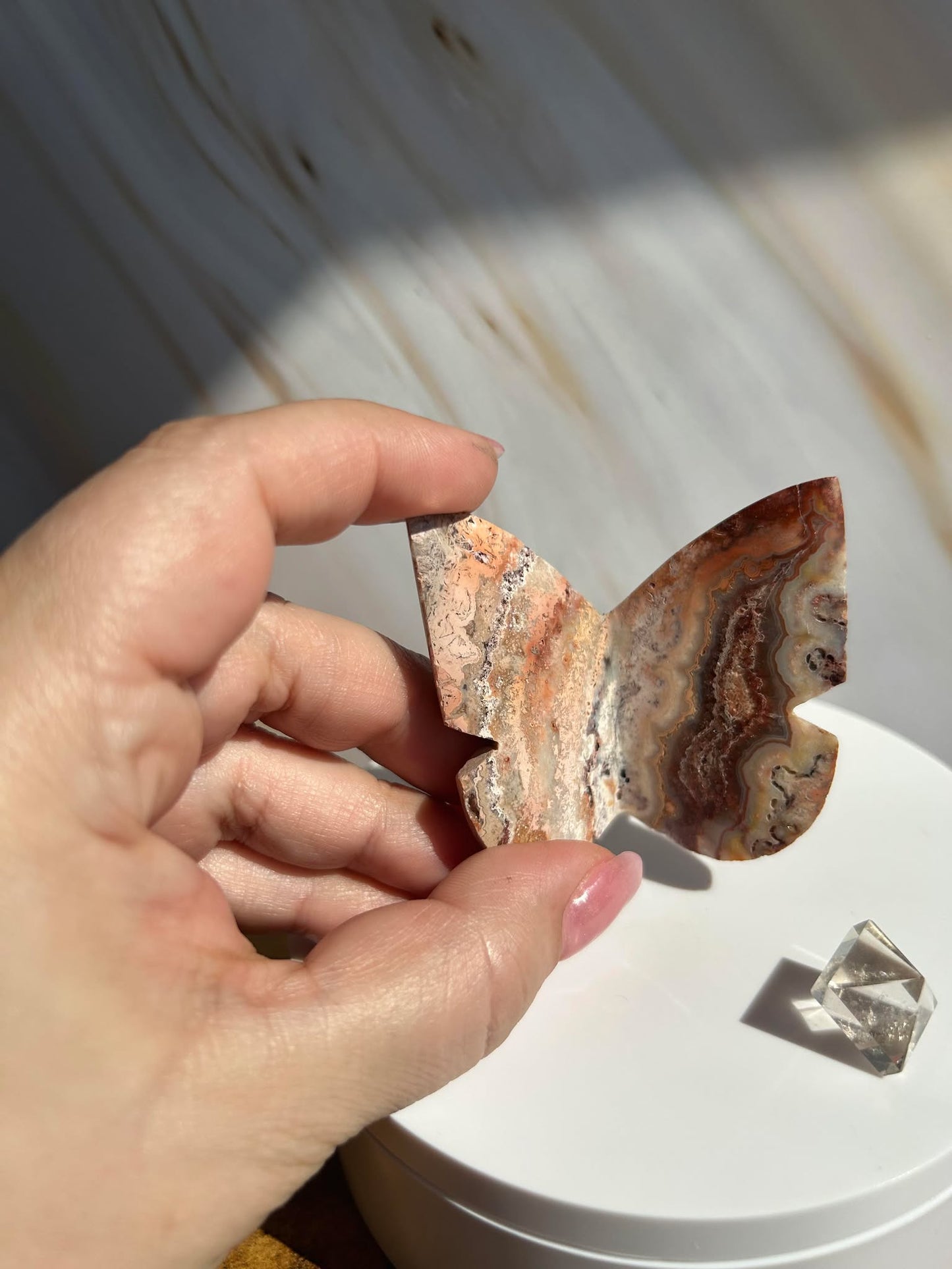 Crazy Agate Butterfly -For Trasformation, crystals healing and energy balancing.