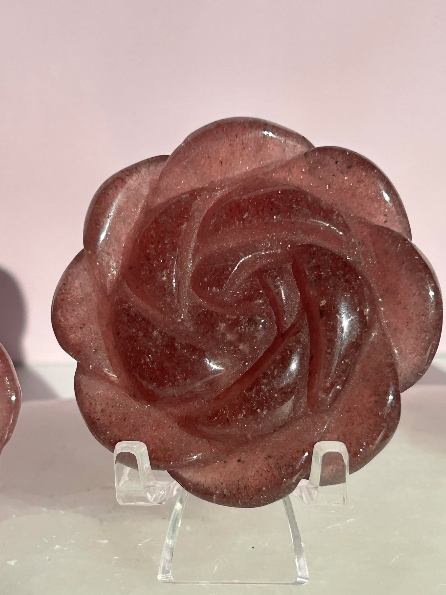 Strawberry Quartz roses -encourage self-love, Crystal Healing and Self love.