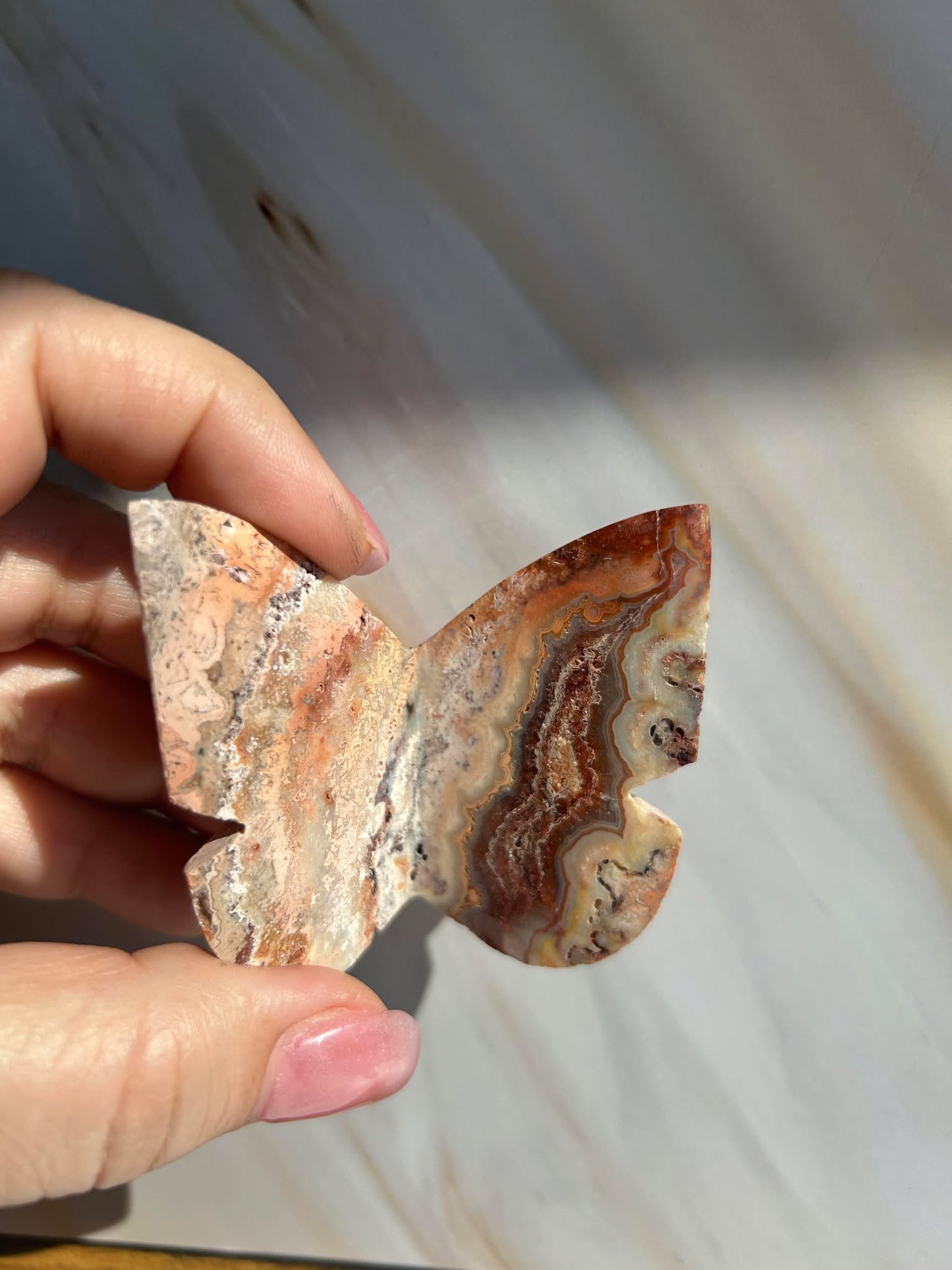 Crazy Agate Butterfly -For Trasformation, crystals healing and energy balancing.