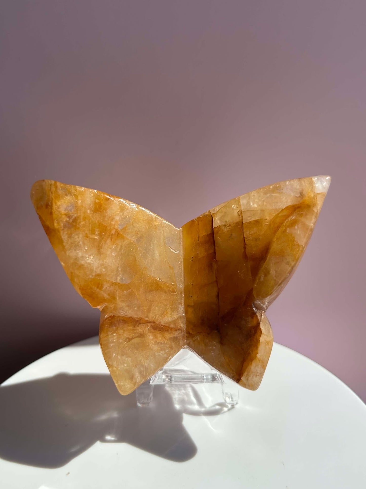 Golden Healer Hand Carved Butterfly for crystal healing, energy balance Conflict managment.