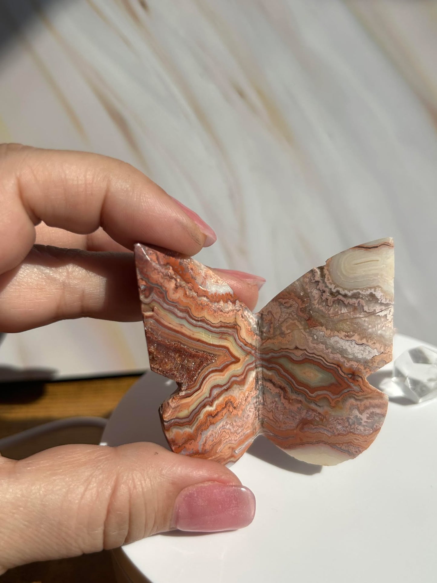 Crazy Agate Butterfly -For Trasformation, crystals healing and energy balancing.