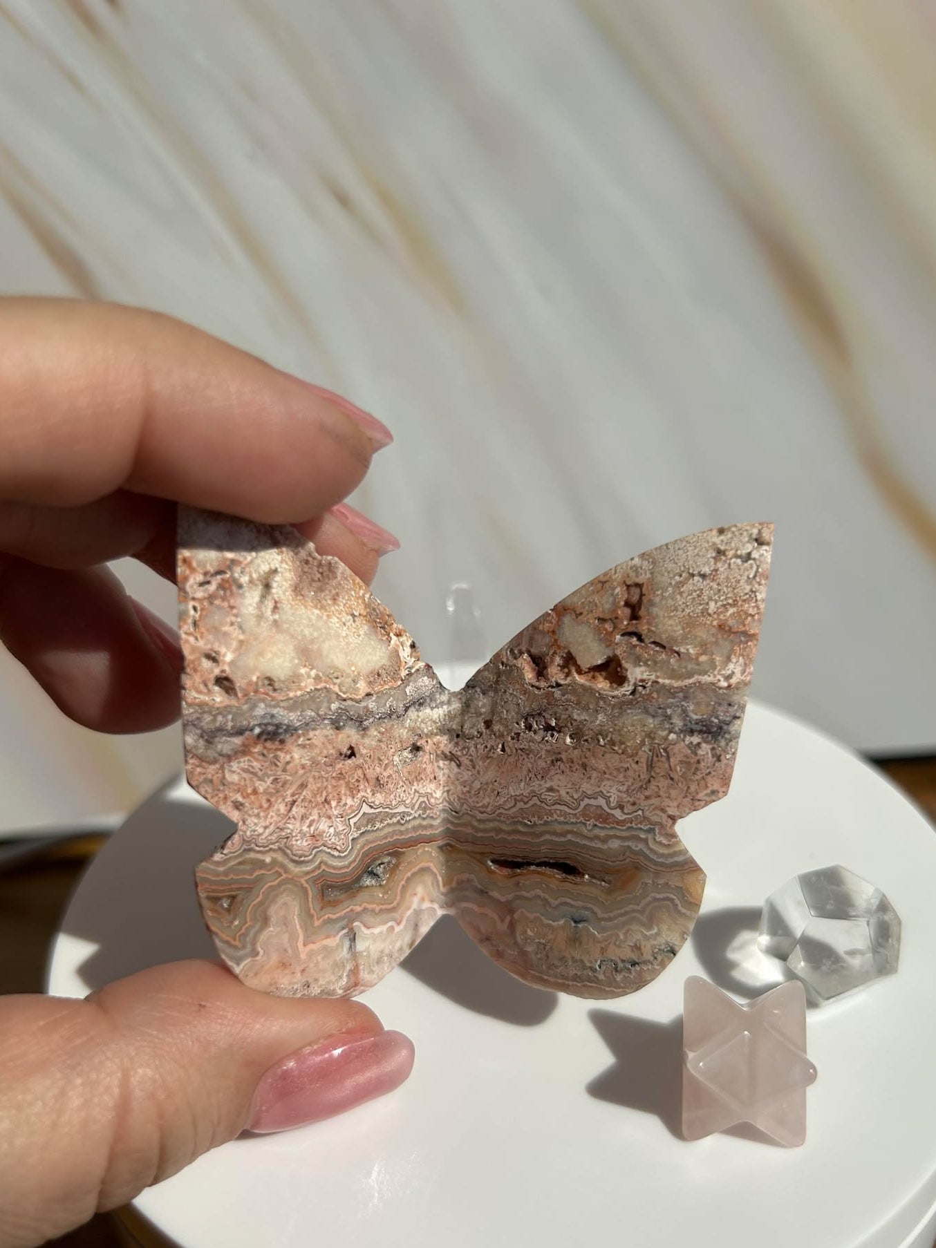 Crazy Agate Butterfly -For Trasformation, crystals healing and energy balancing.