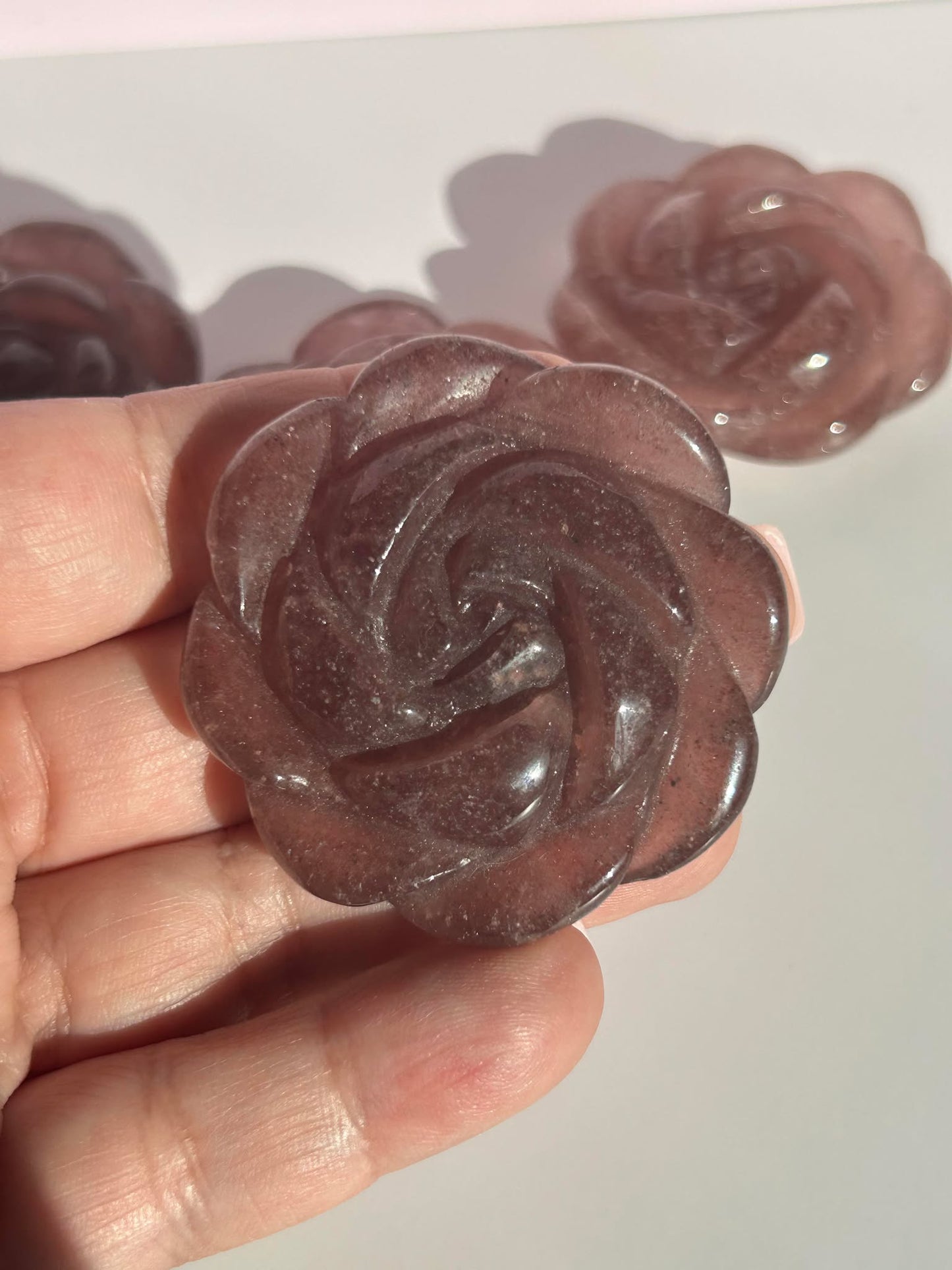 Strawberry Quartz roses -encourage self-love, Crystal Healing and Self love.