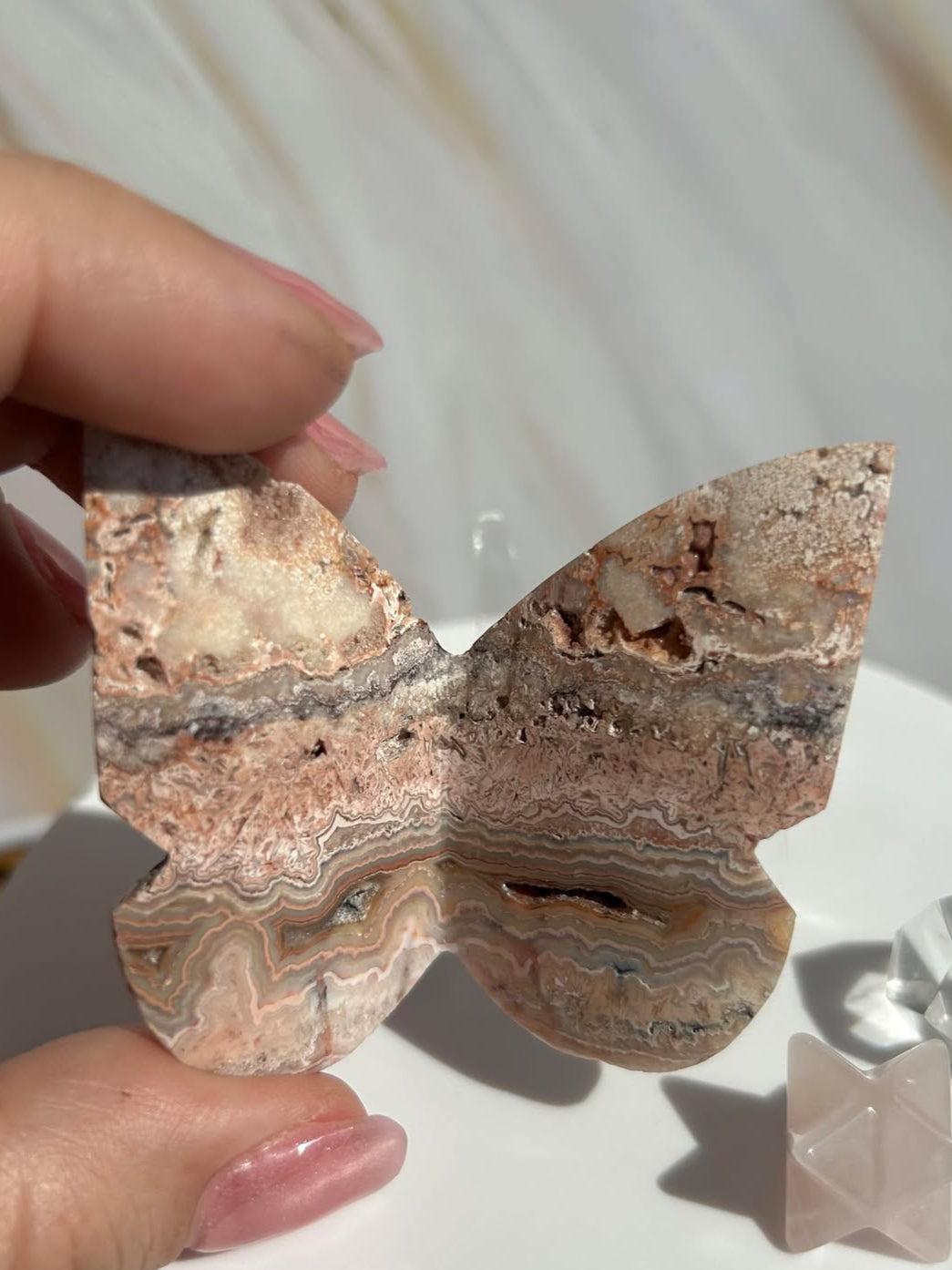 Crazy Agate Butterfly -For Trasformation, crystals healing and energy balancing.
