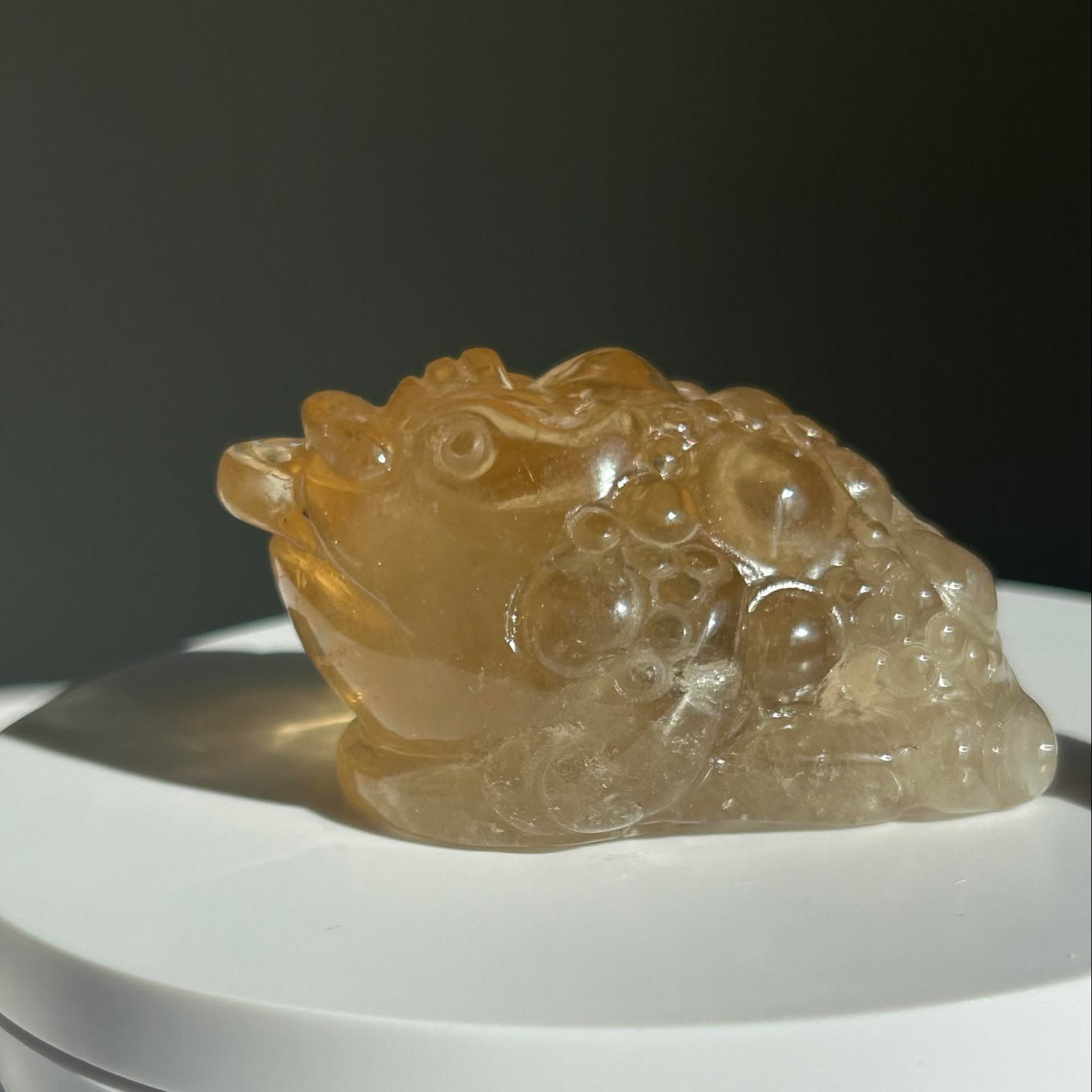 Fortune Toad Natural Citrine, for Prosperity, and Abundance, Solar Plexus, Inner Radiance