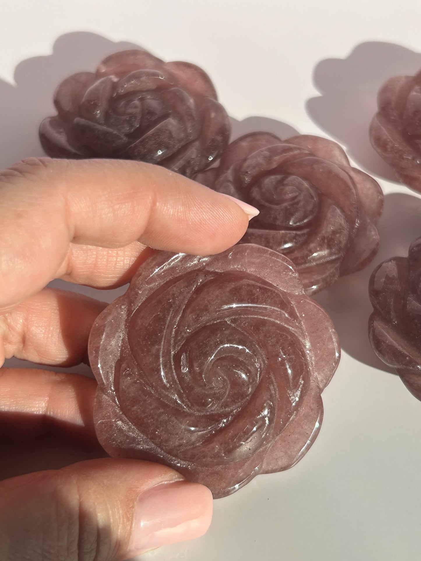 Strawberry Quartz roses -encourage self-love, Crystal Healing and Self love.