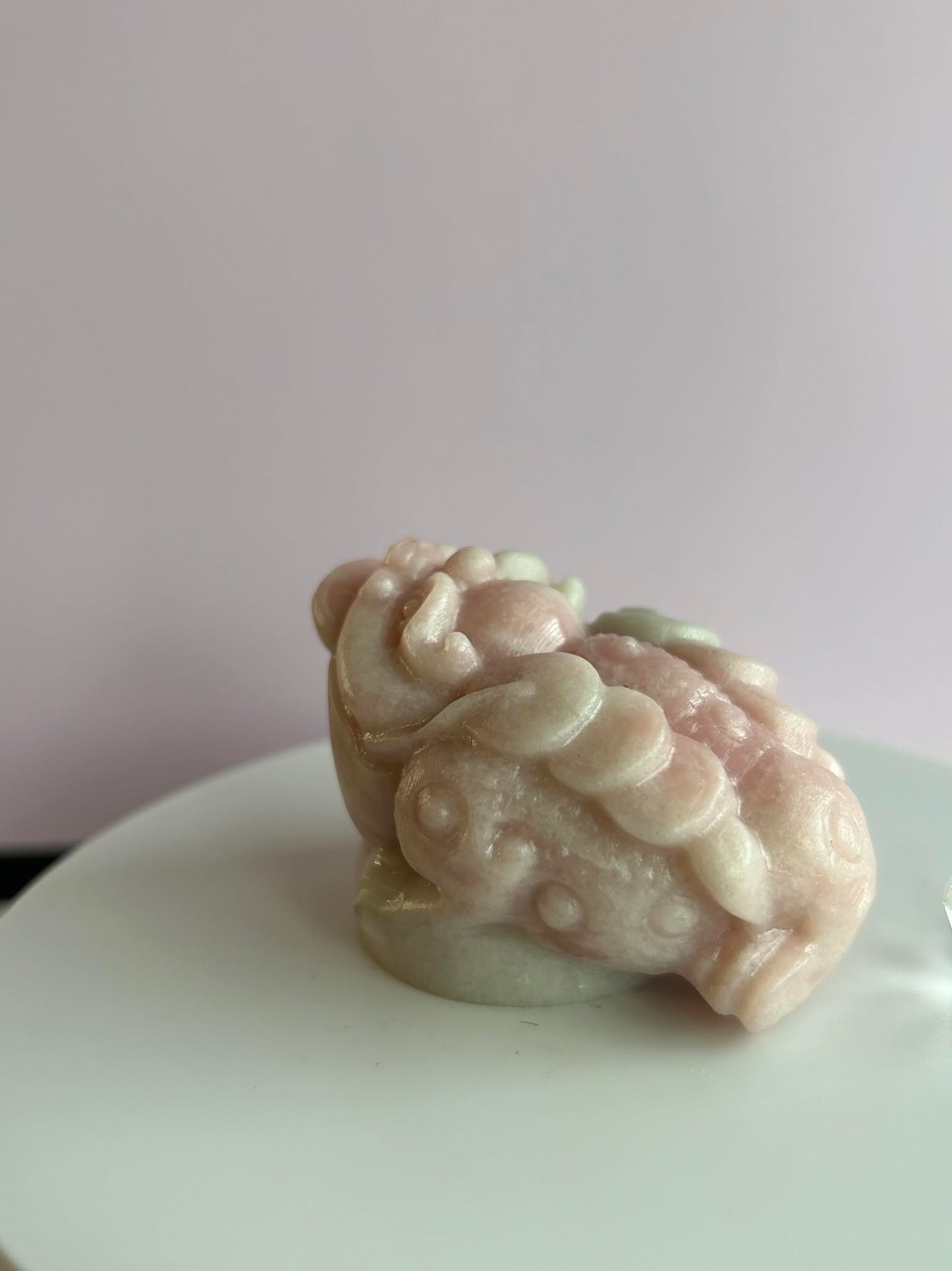 Fortune Toad Pink Opal, for Prosperity, and Abundance for Crystal healing and energy balance.