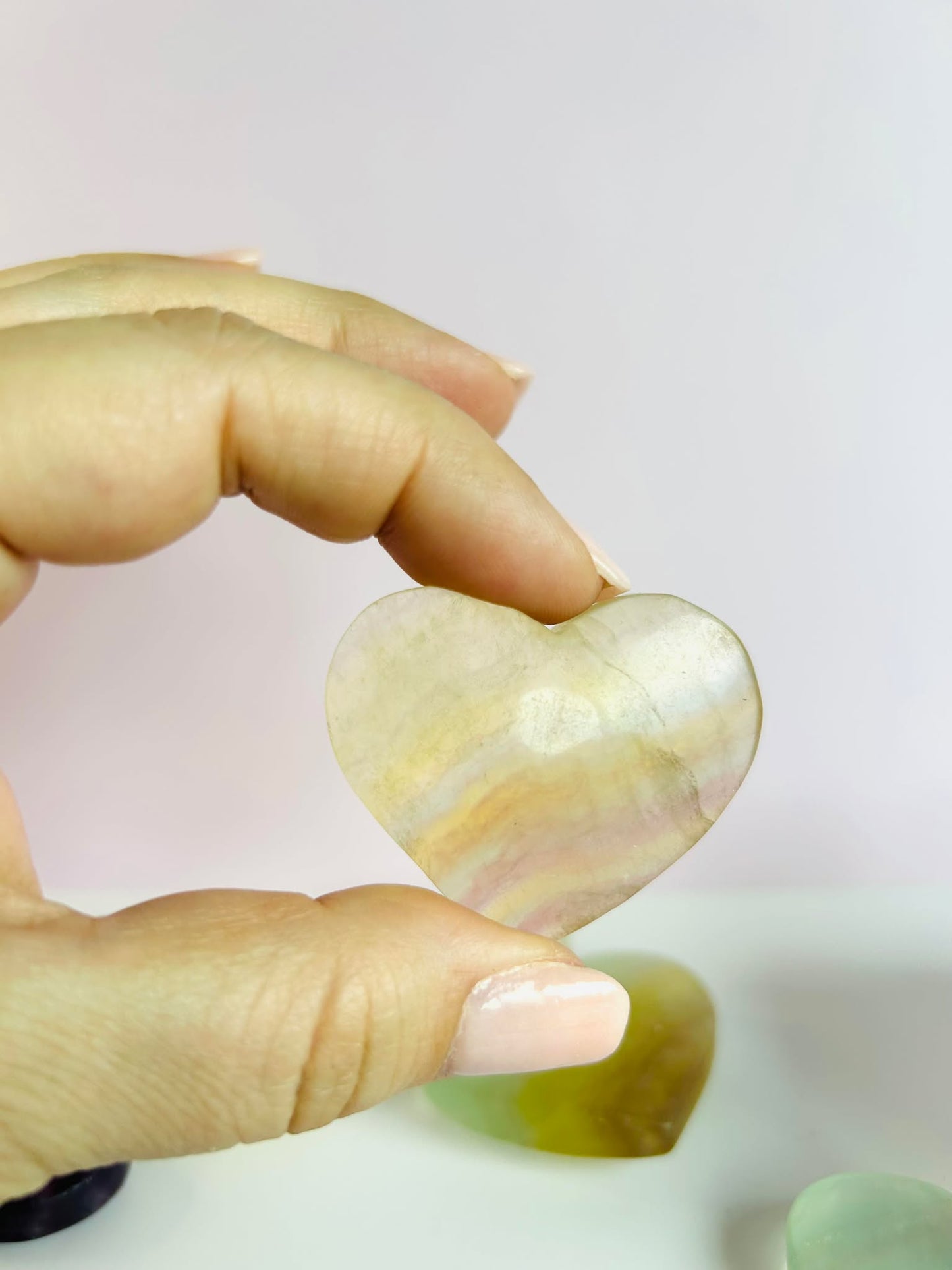 Fluorite Dreamy Heart - Mental clarity, Connect With Your Higher Conciousness and Thirt Eye Chakra.