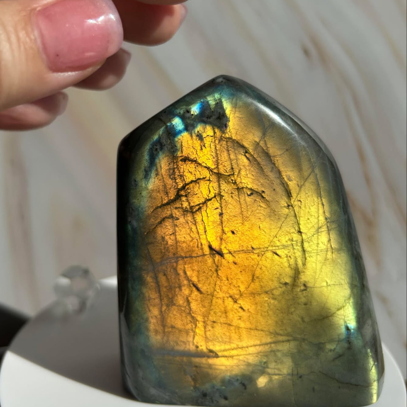 Flashy Labradorite Free form for Enhance intuition, self discovery.