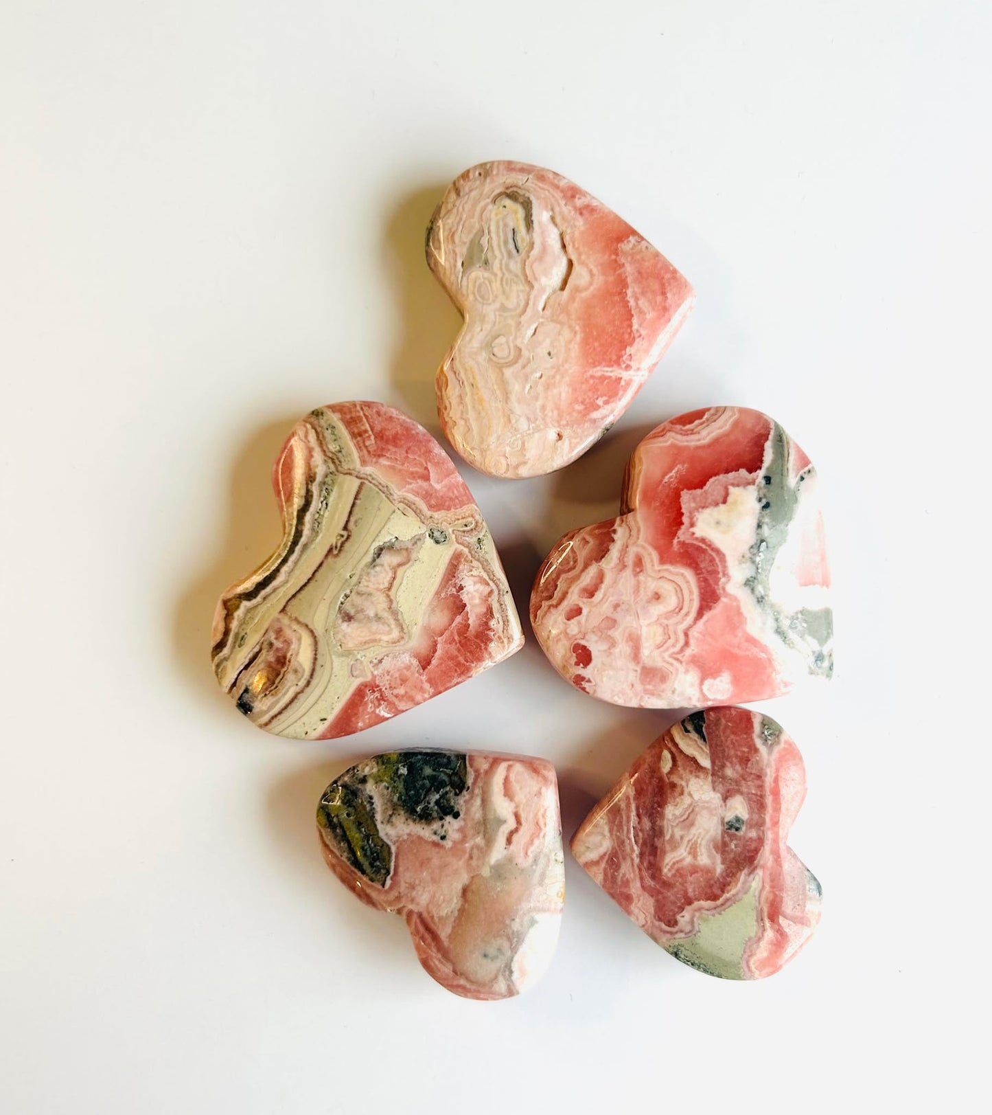 Rhodochrosite Heart -For a Compassion, love, Heart Chakra.