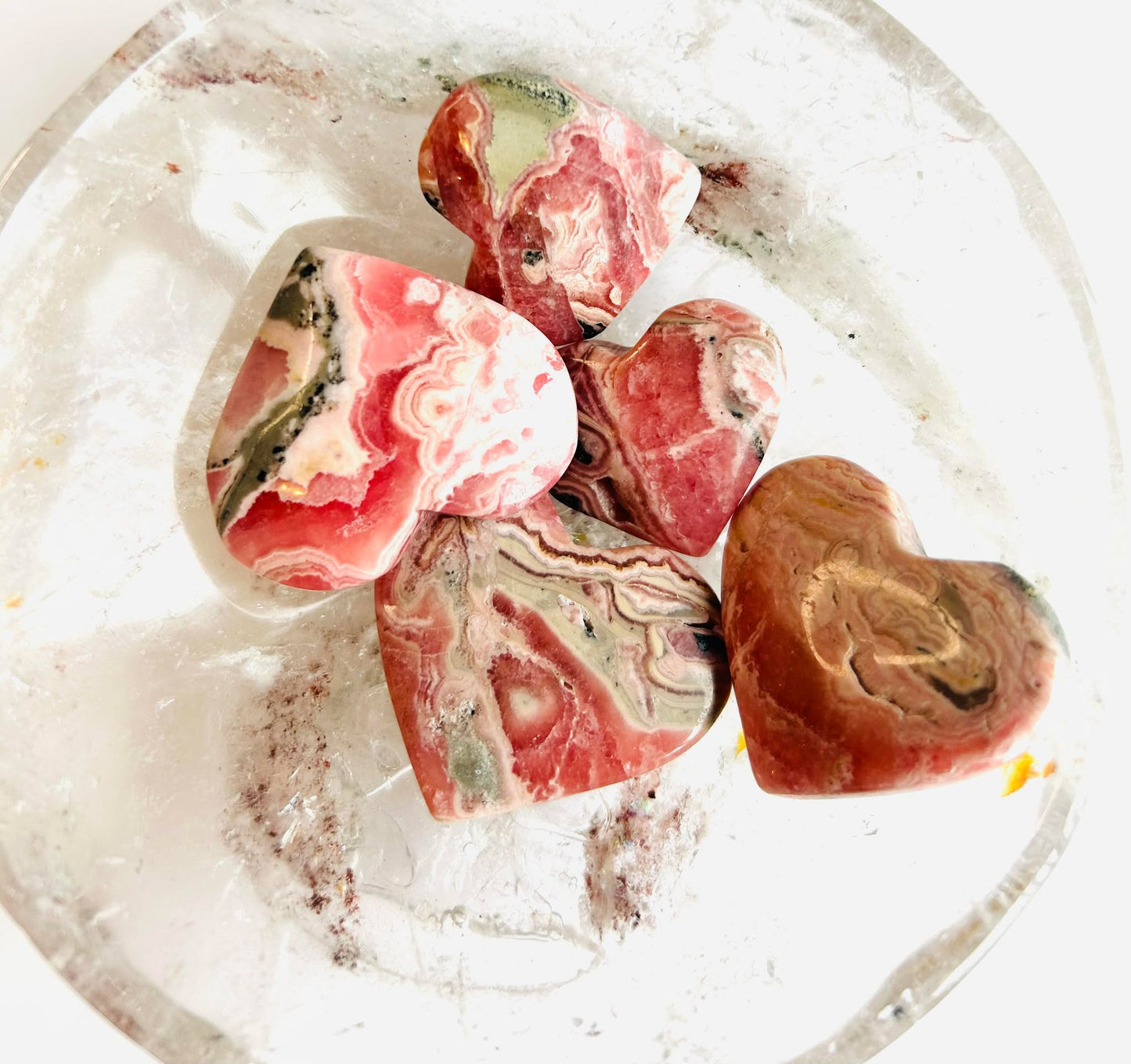 Rhodochrosite Heart -For a Compassion, love, Heart Chakra.