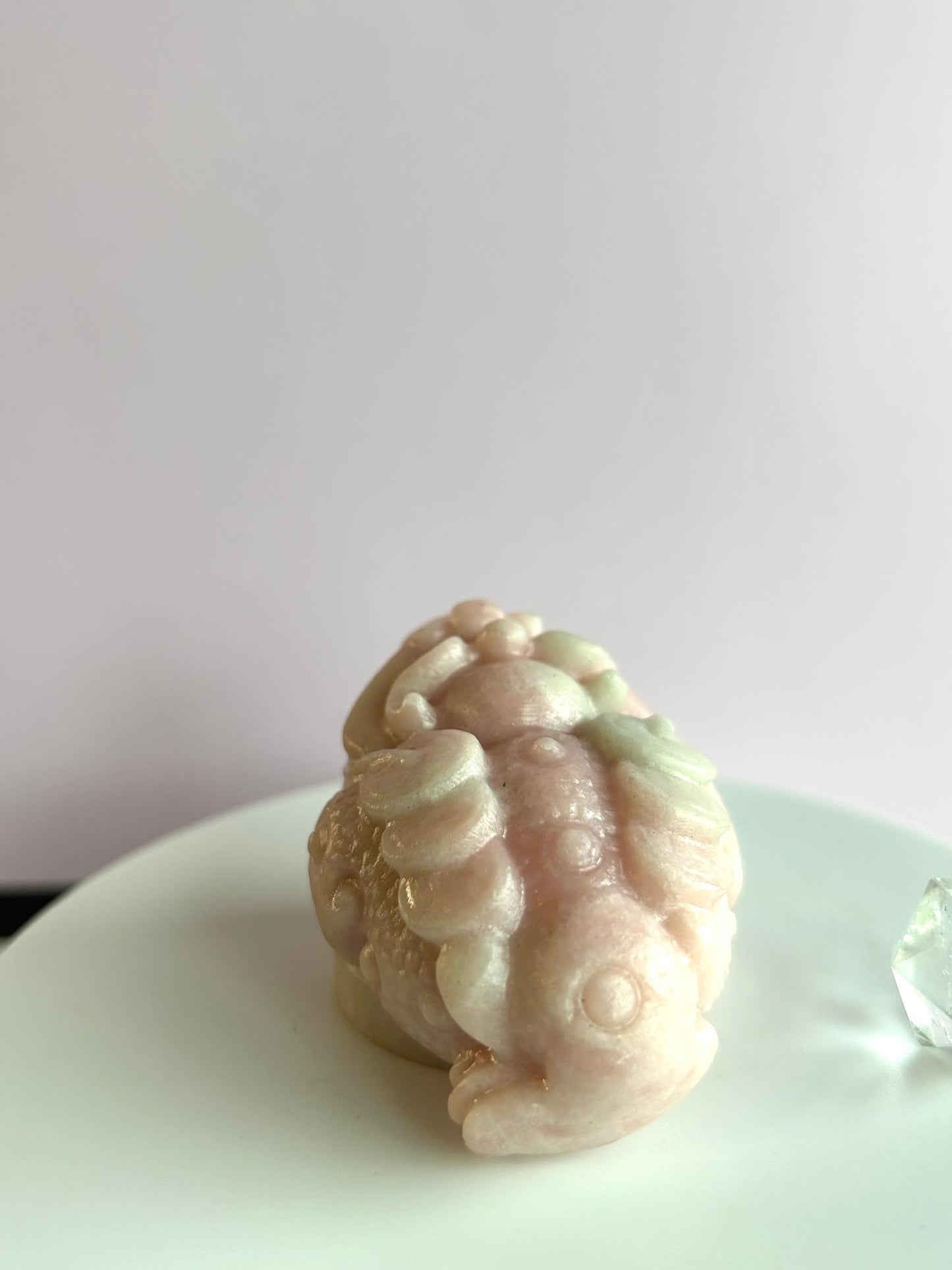 Fortune Toad Pink Opal, for Prosperity, and Abundance for Crystal healing and energy balance.